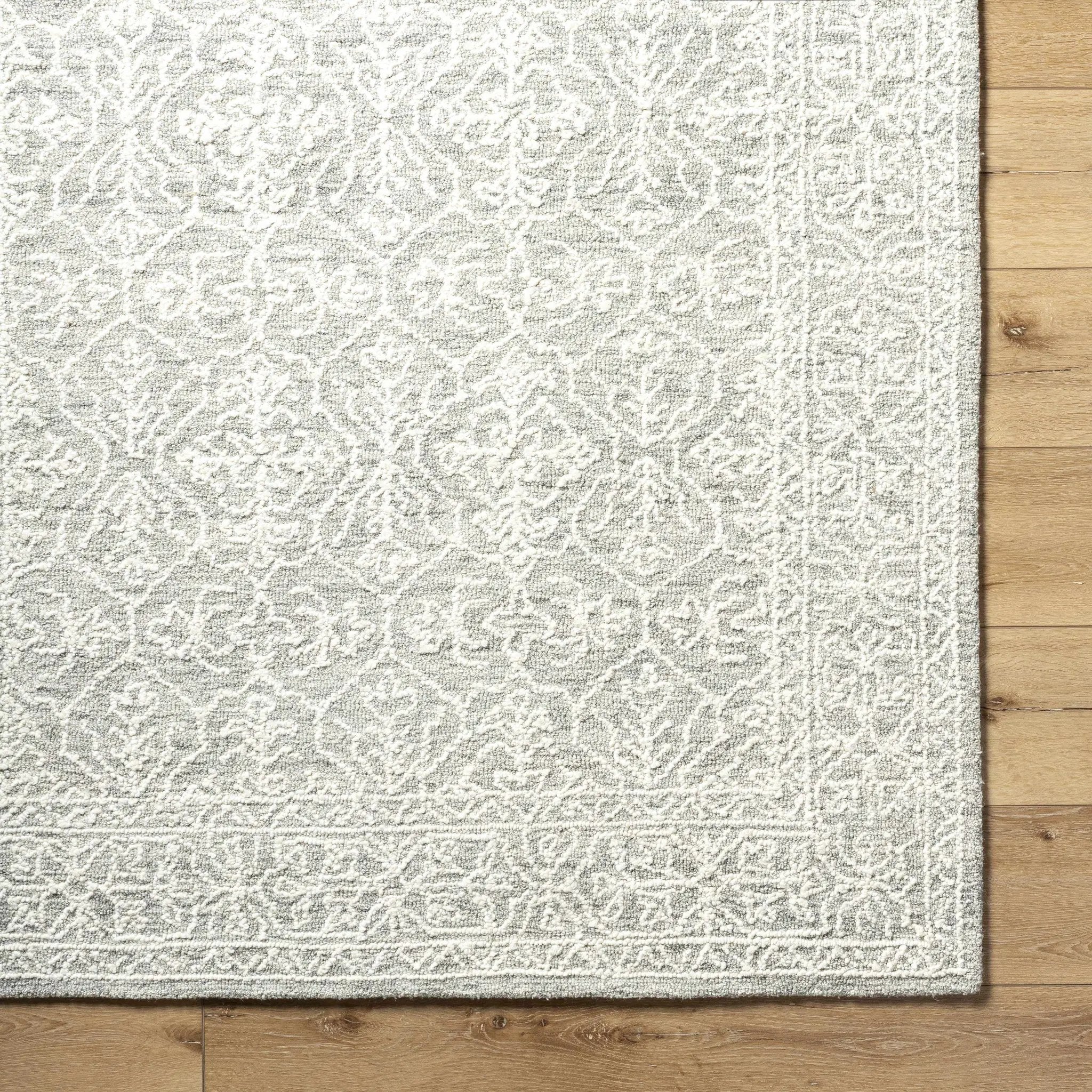Yadid Gray Wool Area Rug by Boutique Rugs