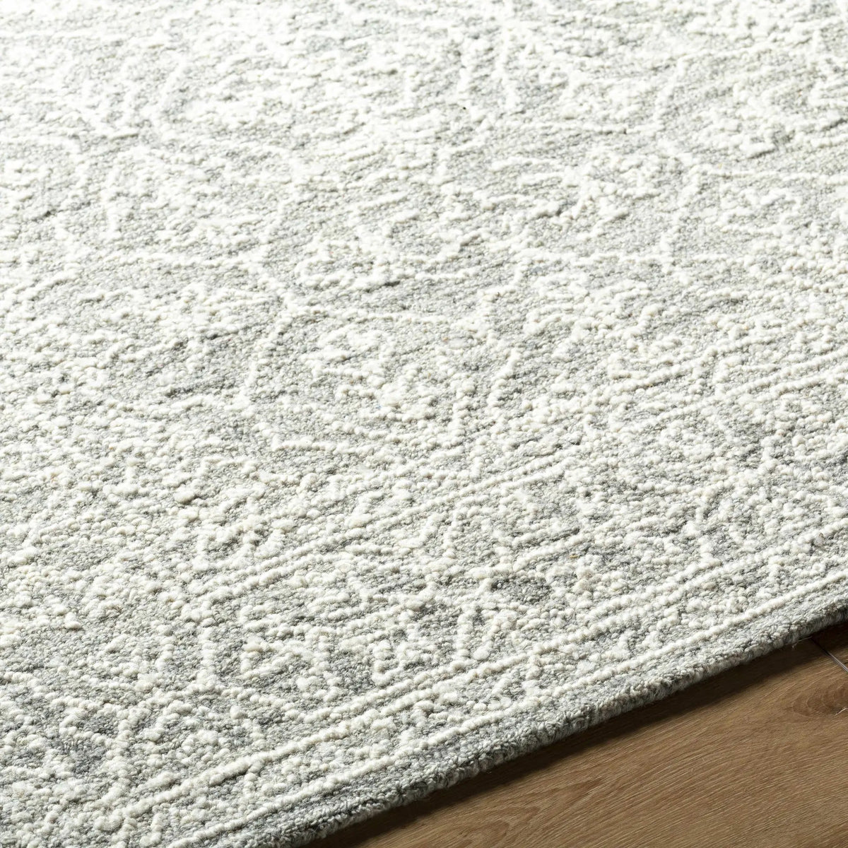 Yadid Gray Wool Area Rug, photo 6 of 9