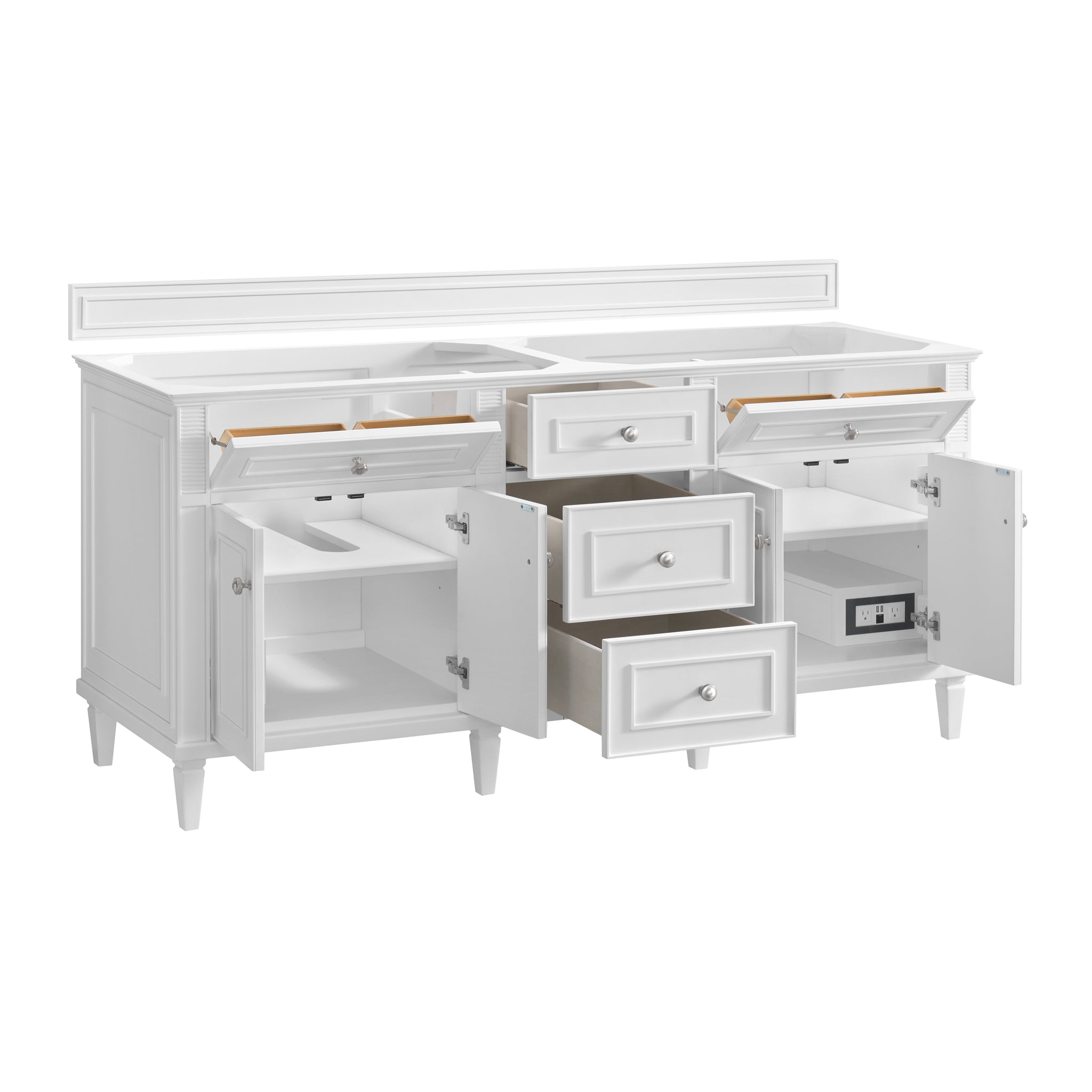 James Martin Lorelai 72" Double Bathroom Vanity, Bright White, view 16