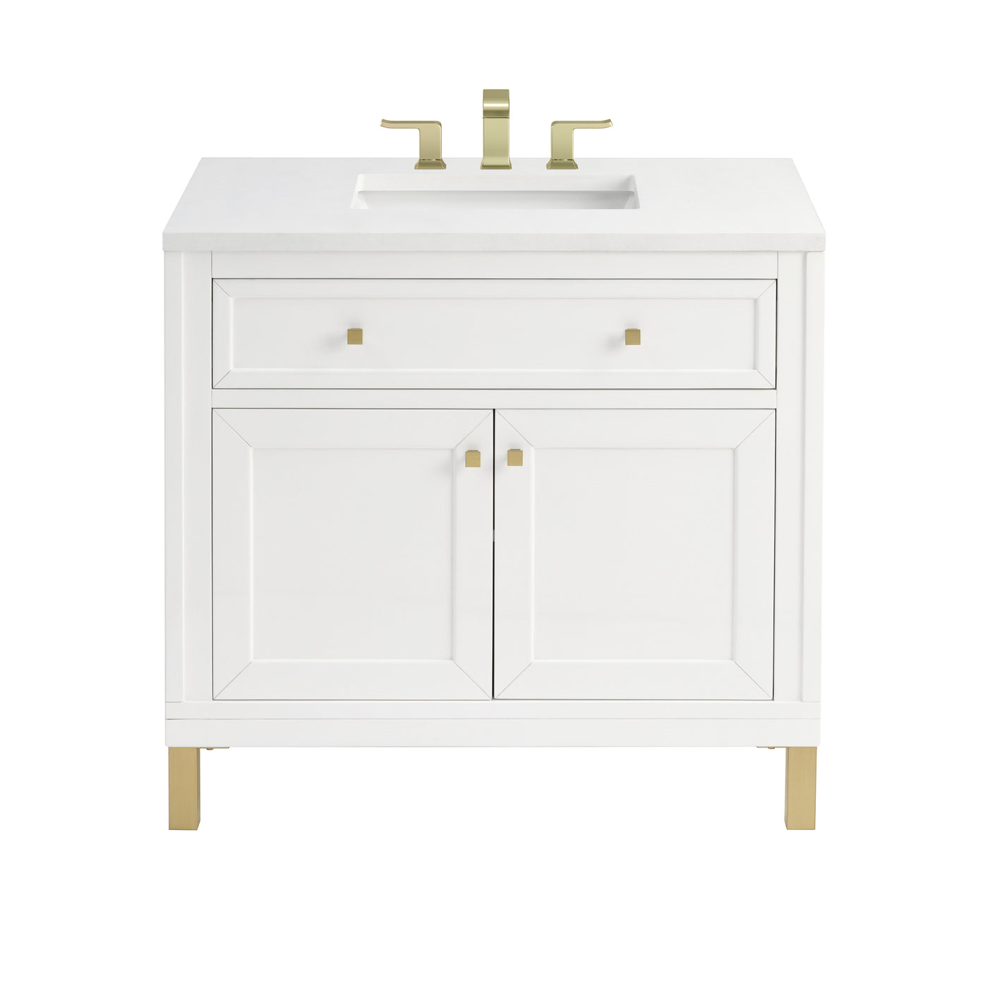 James Martin Chicago 36" Single Bathroom Vanity, Glossy White, view 33