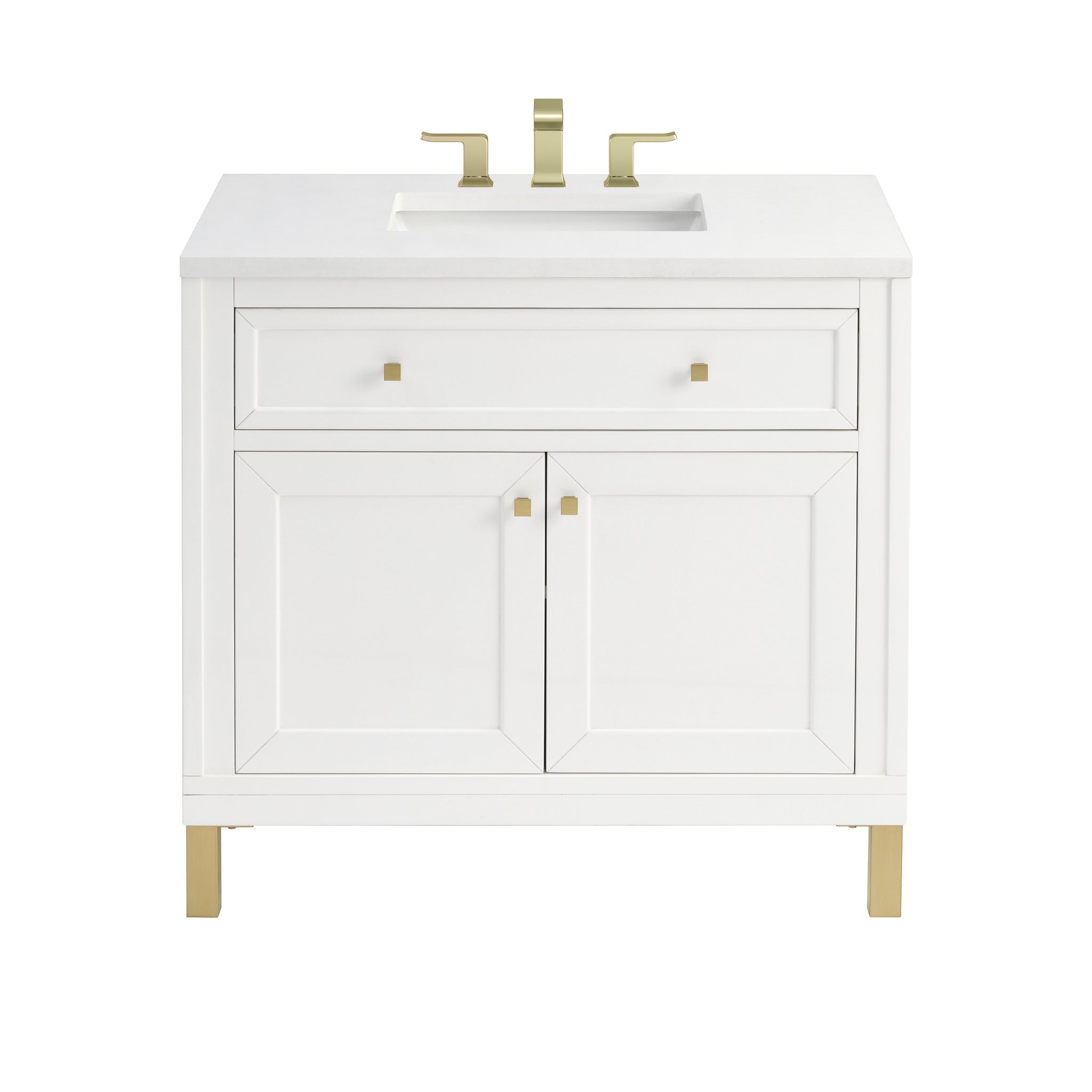 James Martin Chicago 36" Single Bathroom Vanity, Glossy White, view 33