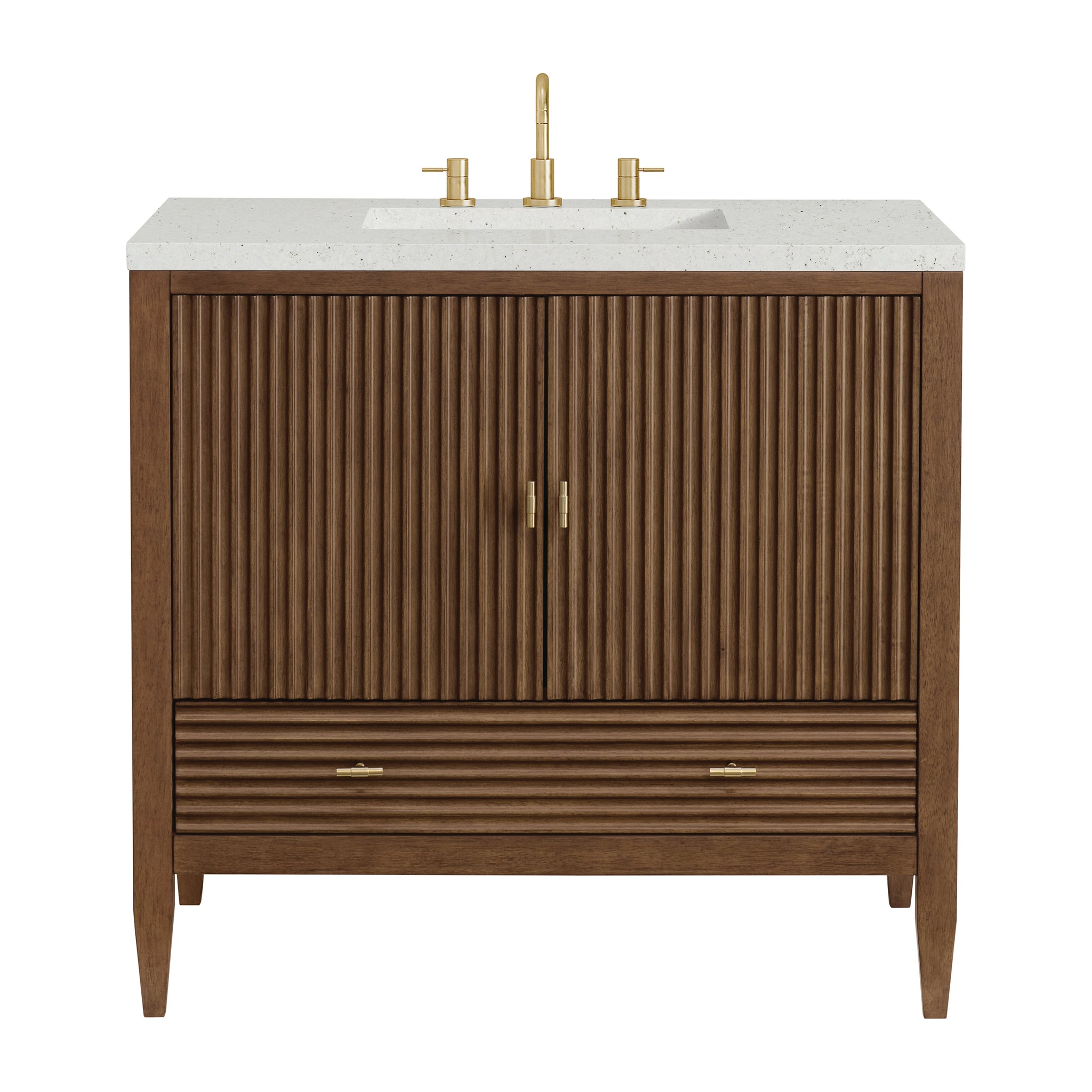 James Martin Myrrin 36" Single Bathroom Vanity, Mid-Century Walnut, view 29