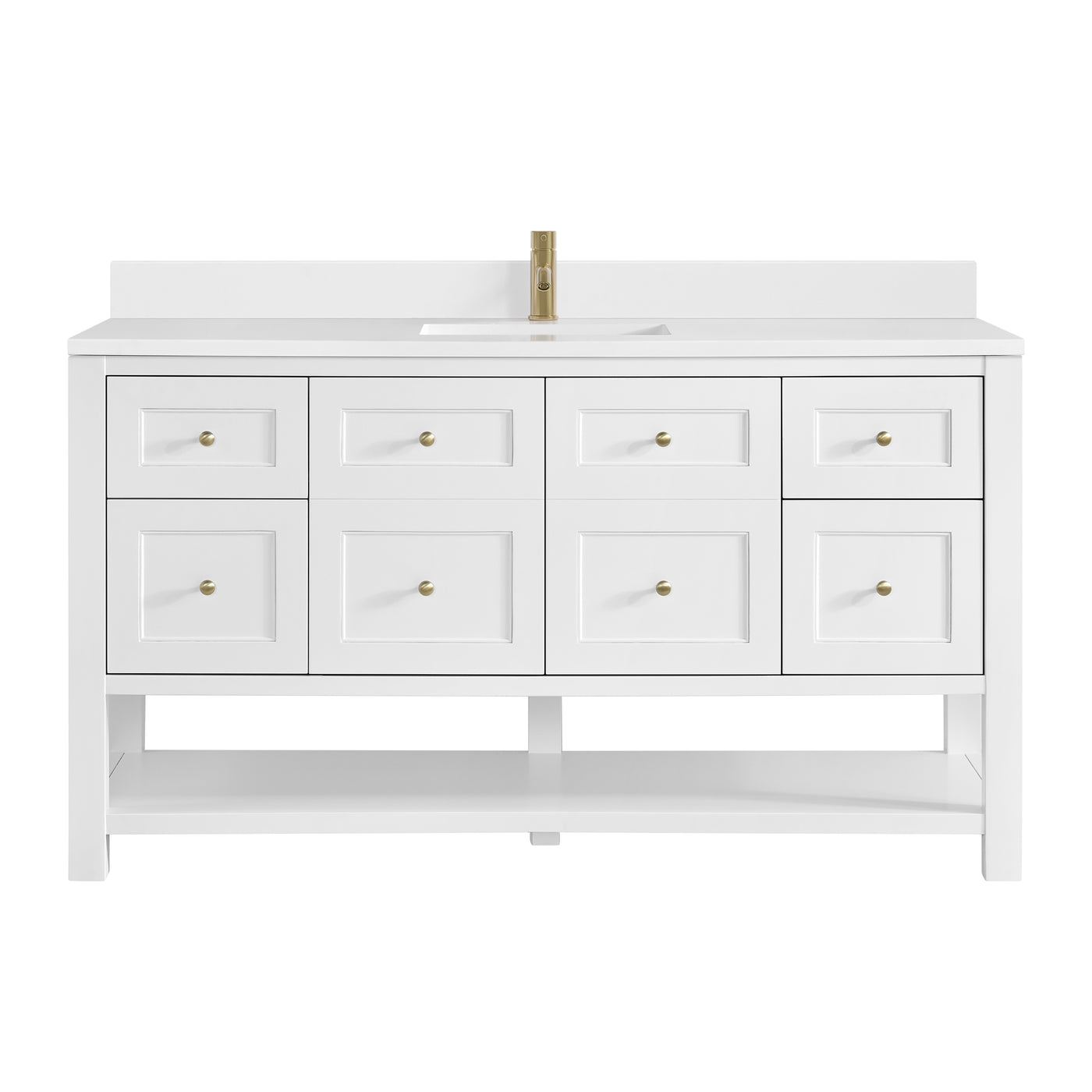 James Martin Breckenridge 60" Single Bathroom Vanity, Bright White, view 39