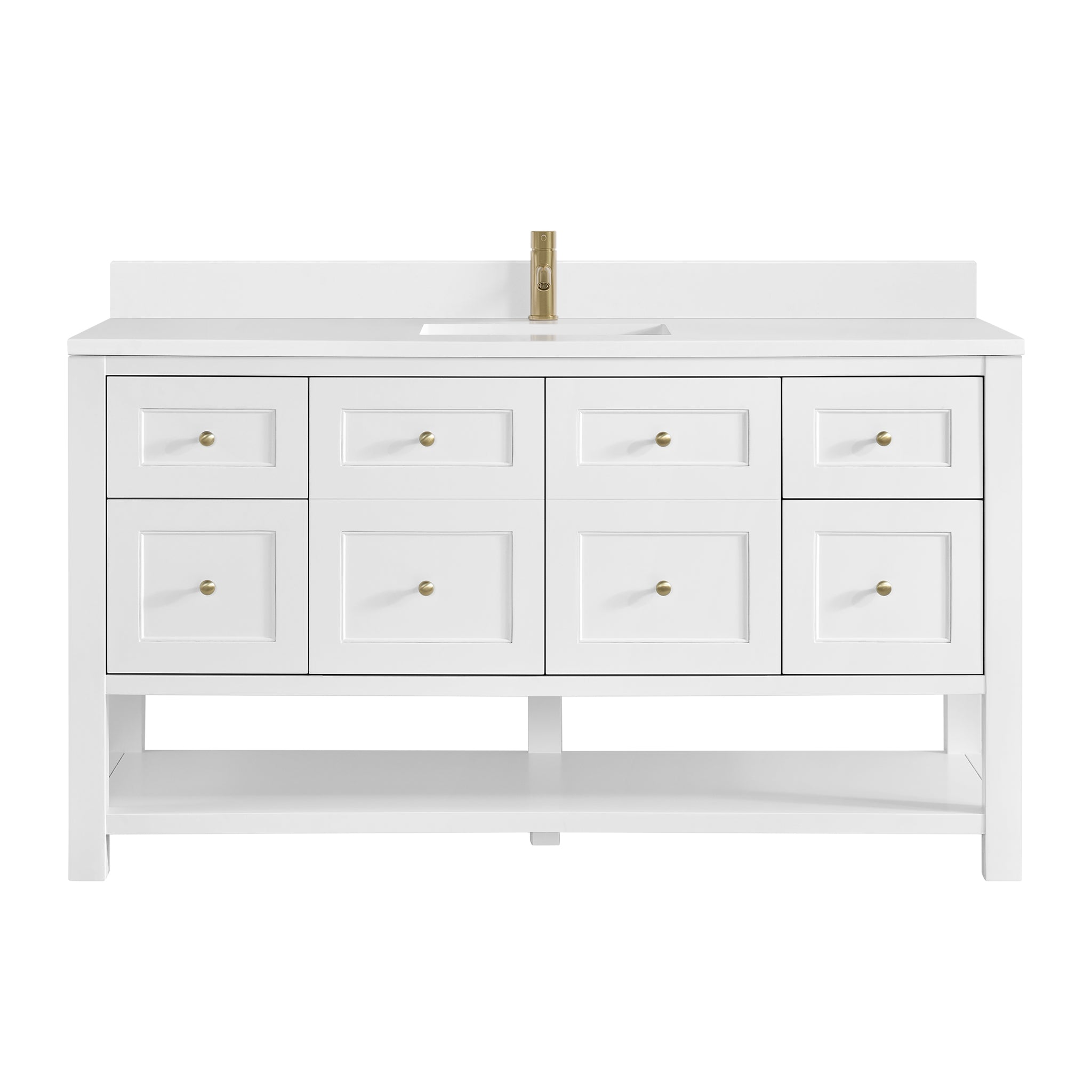 James Martin Breckenridge 60" Single Bathroom Vanity, Bright White, view 39