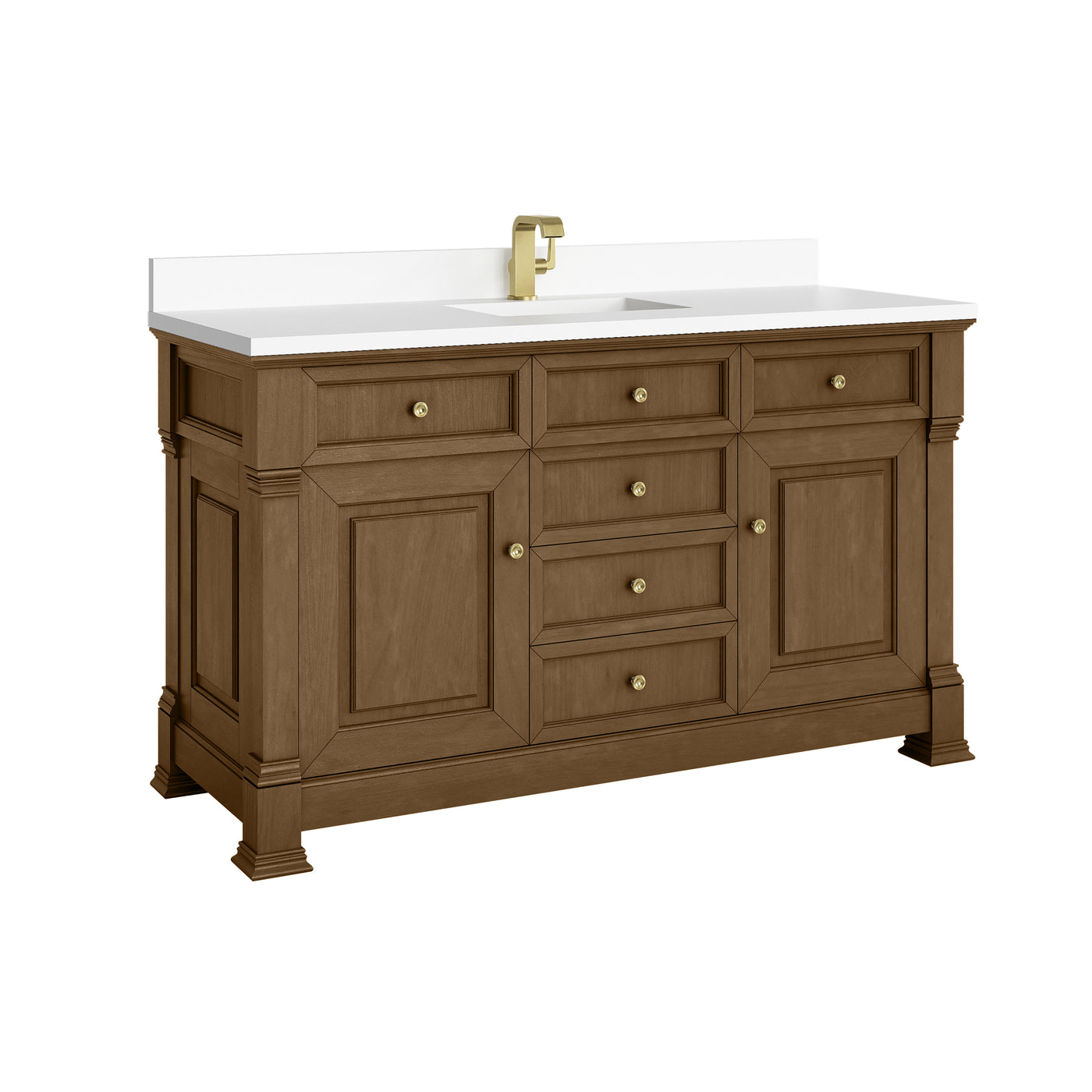 James Martin Brookfield 60" Single Bathroom Vanity, Honey Oak, view 34