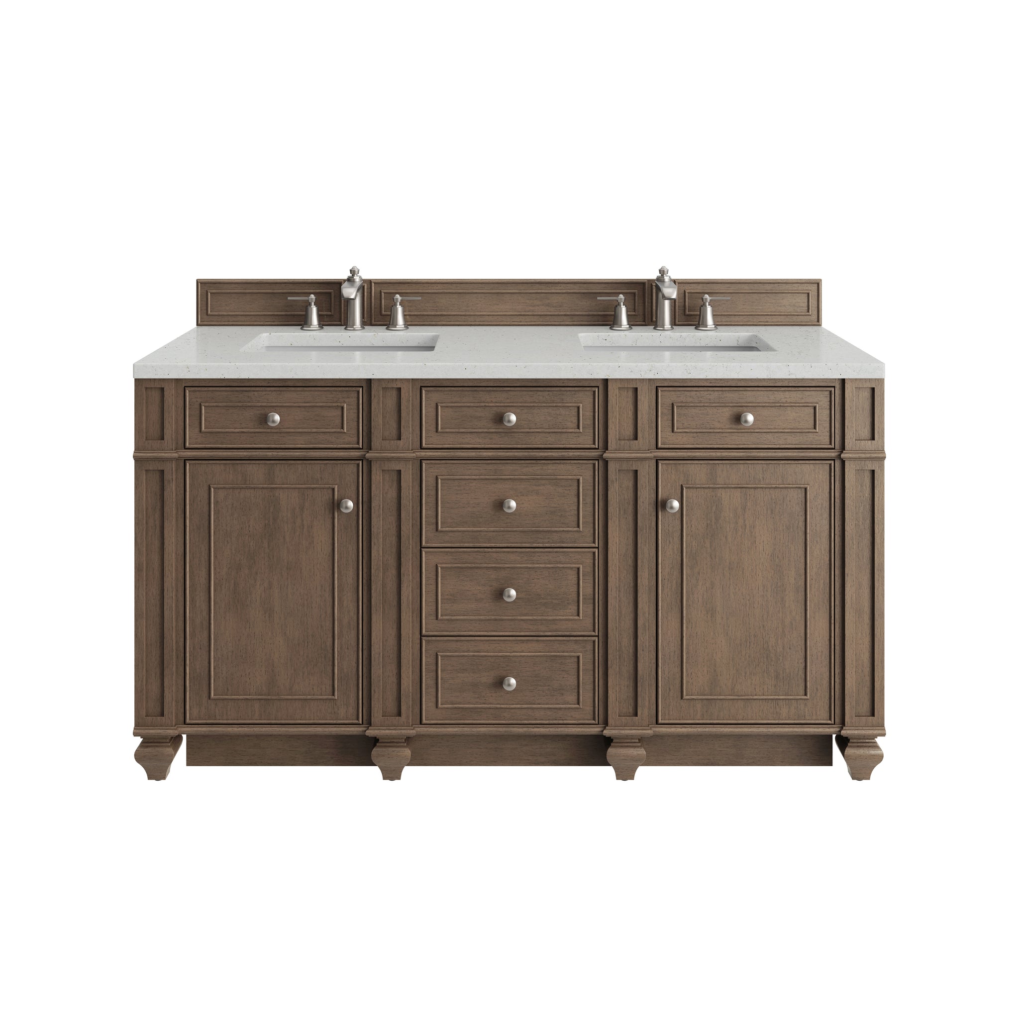 James Martin Bristol 60" Double Bathroom Vanity, Whitewashed Walnut, view 21