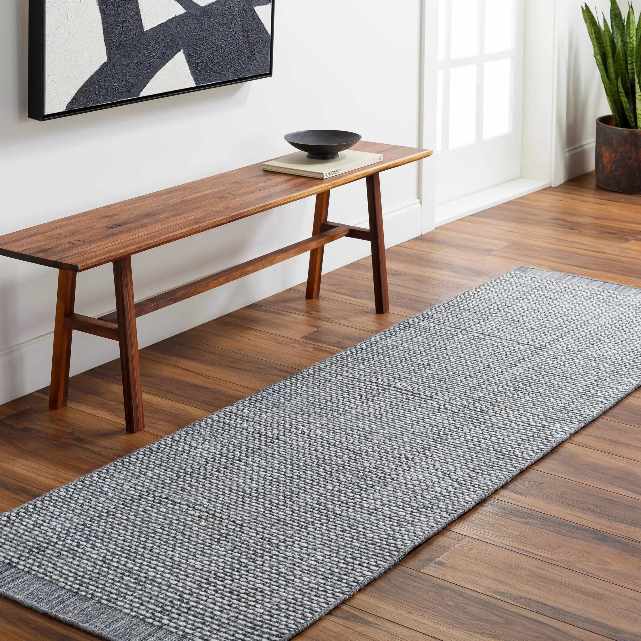 Hand Loomed Light Gray Area Rug - Clearance by Boutique Rugs