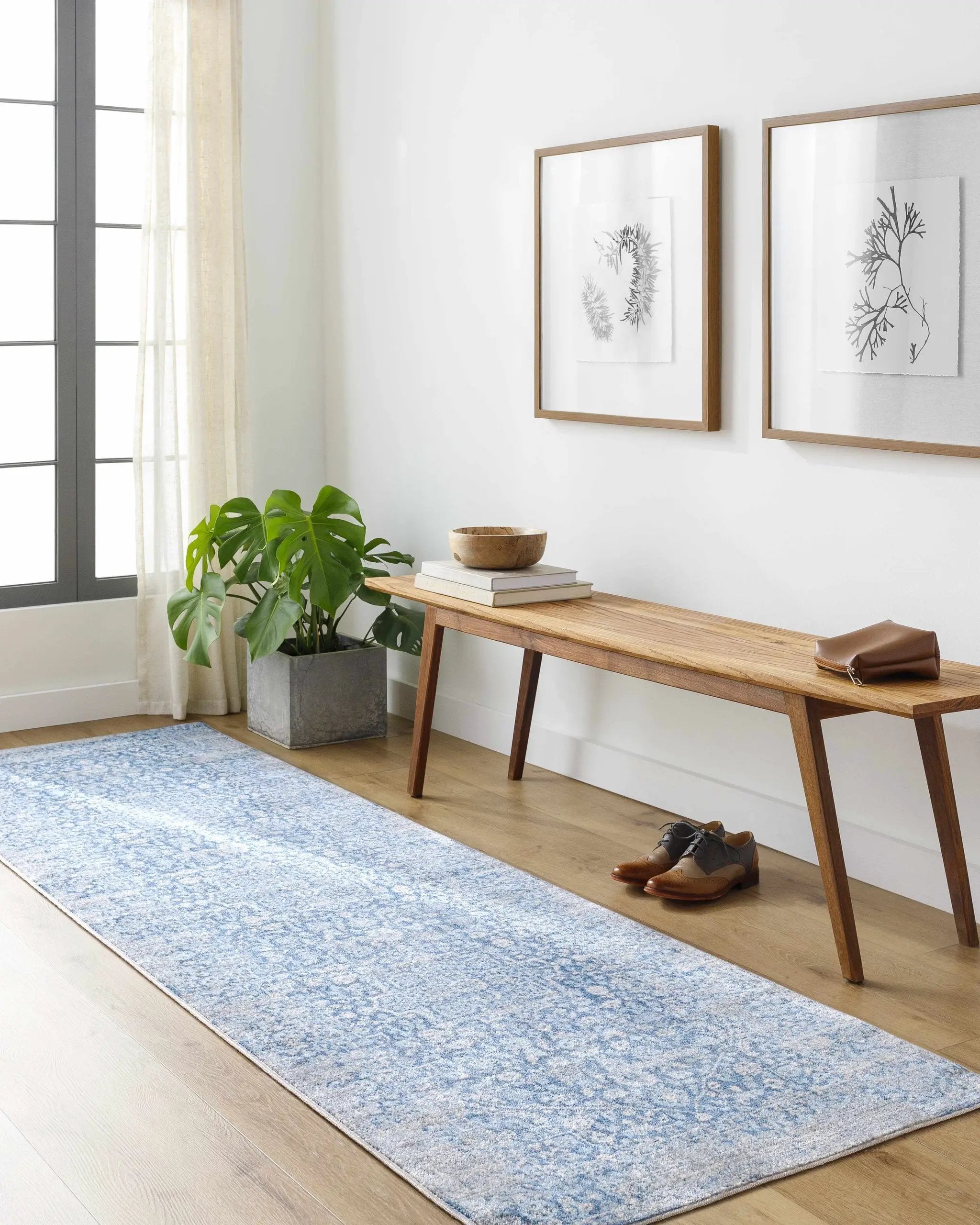 Yorkana Distressed Blue Rug - Clearance by Boutique Rugs