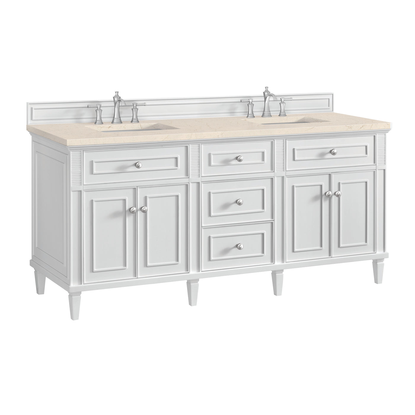 James Martin Lorelai 72" Double Bathroom Vanity, Bright White, view 30