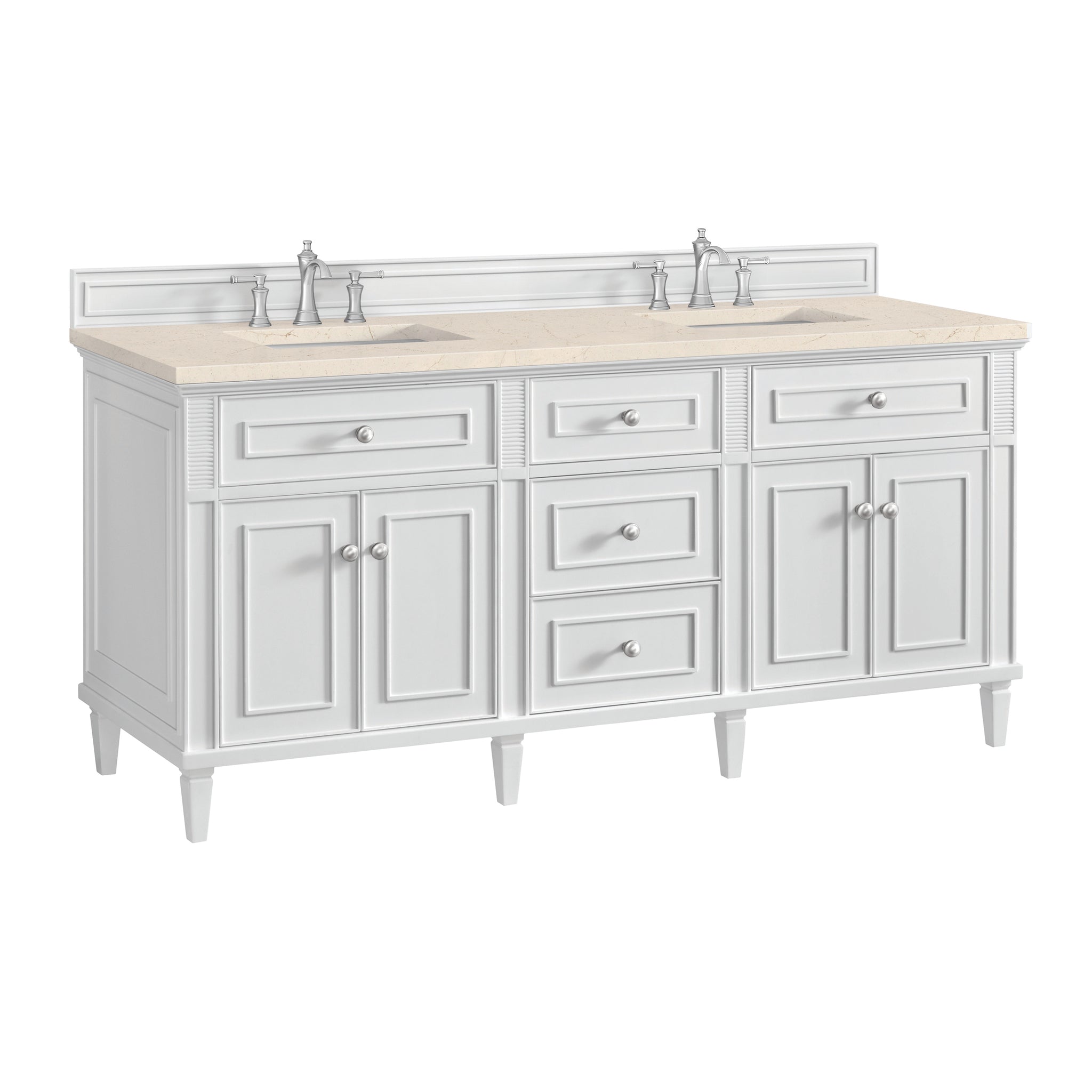 James Martin Lorelai 72" Double Bathroom Vanity, Bright White, view 30