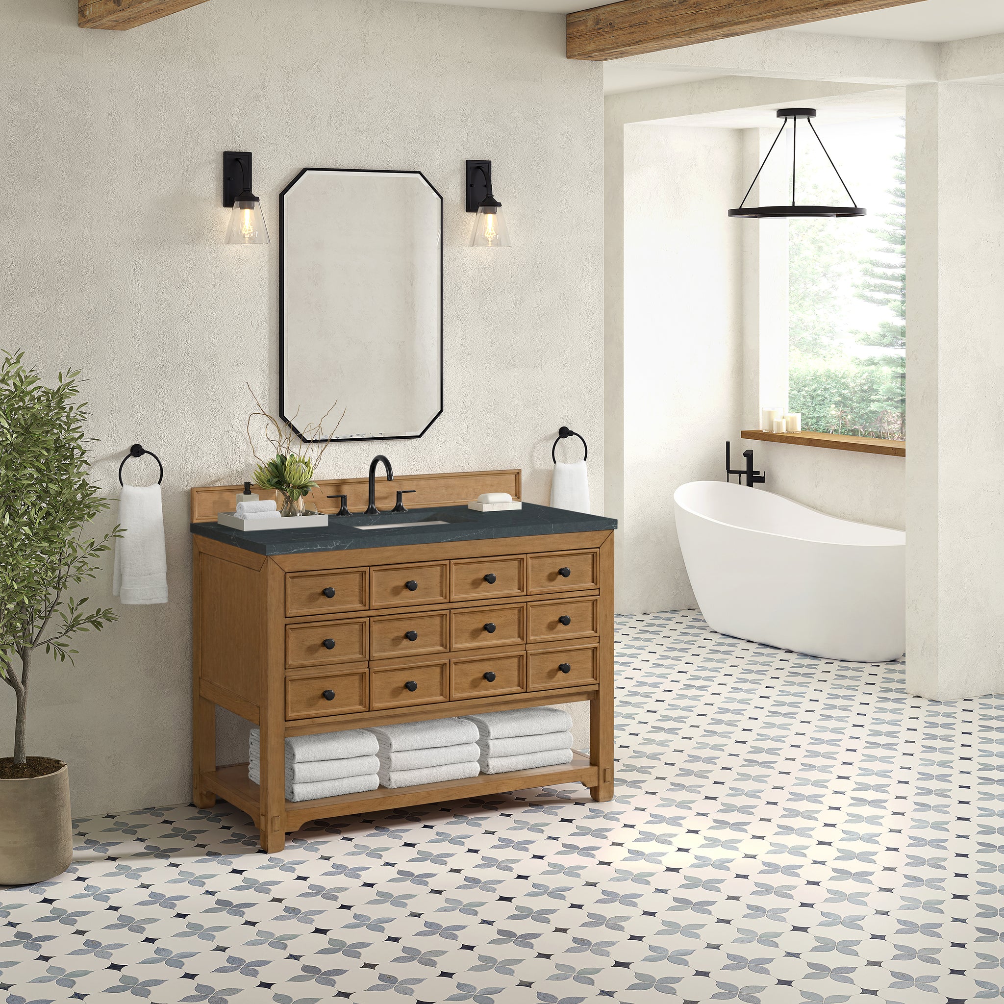 James Martin Malibu 48" Single Bathroom Vanity, Amber Birch, view 40