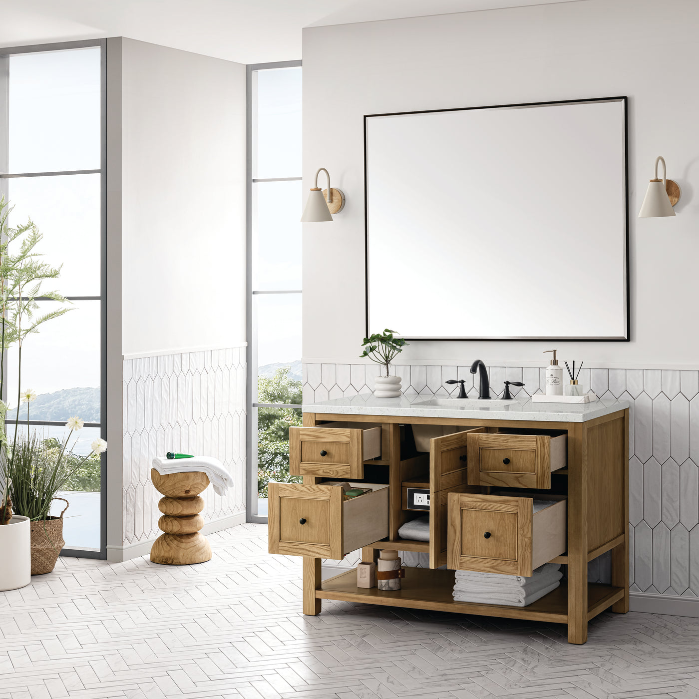James Martin Breckenridge 48" Single Bathroom Vanity, Light Natural Oak, view 35