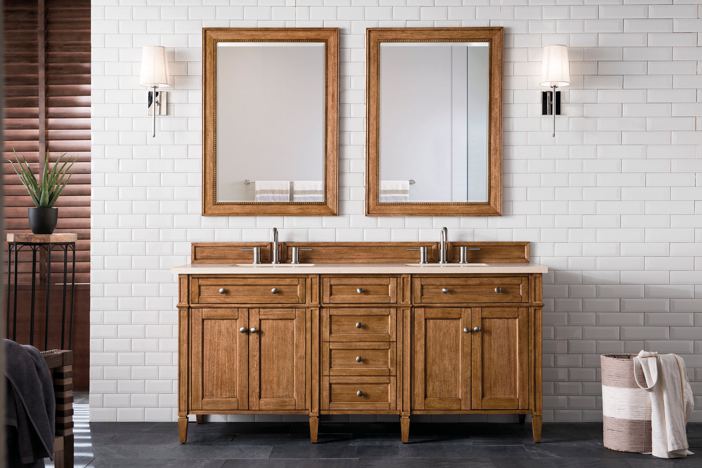 James Martin Brittany 72" Double Bathroom Vanity, Saddle Brown, view 21