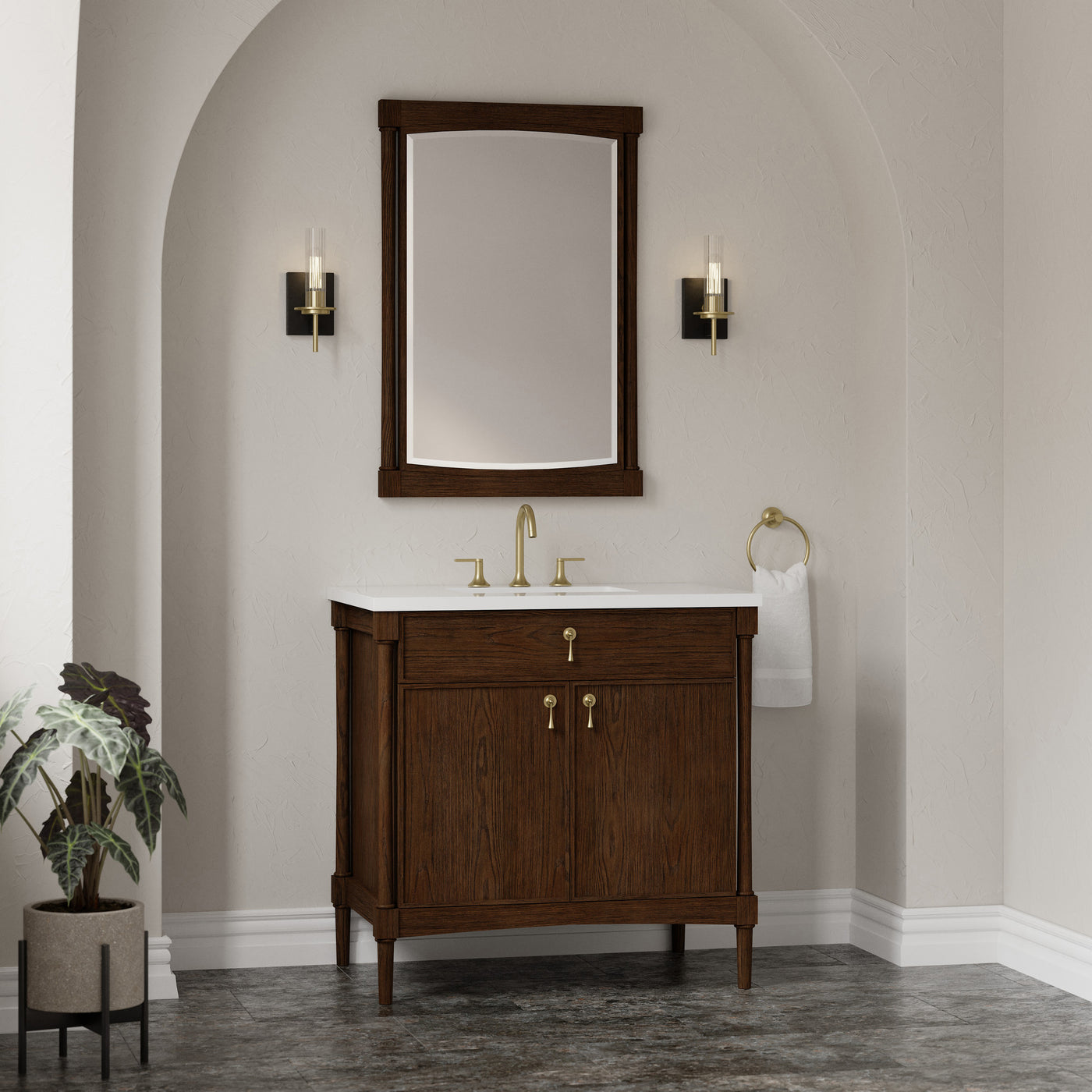 James Martin Kinnsden 36" Single Bathroom Vanity, Sable Oak, view 34
