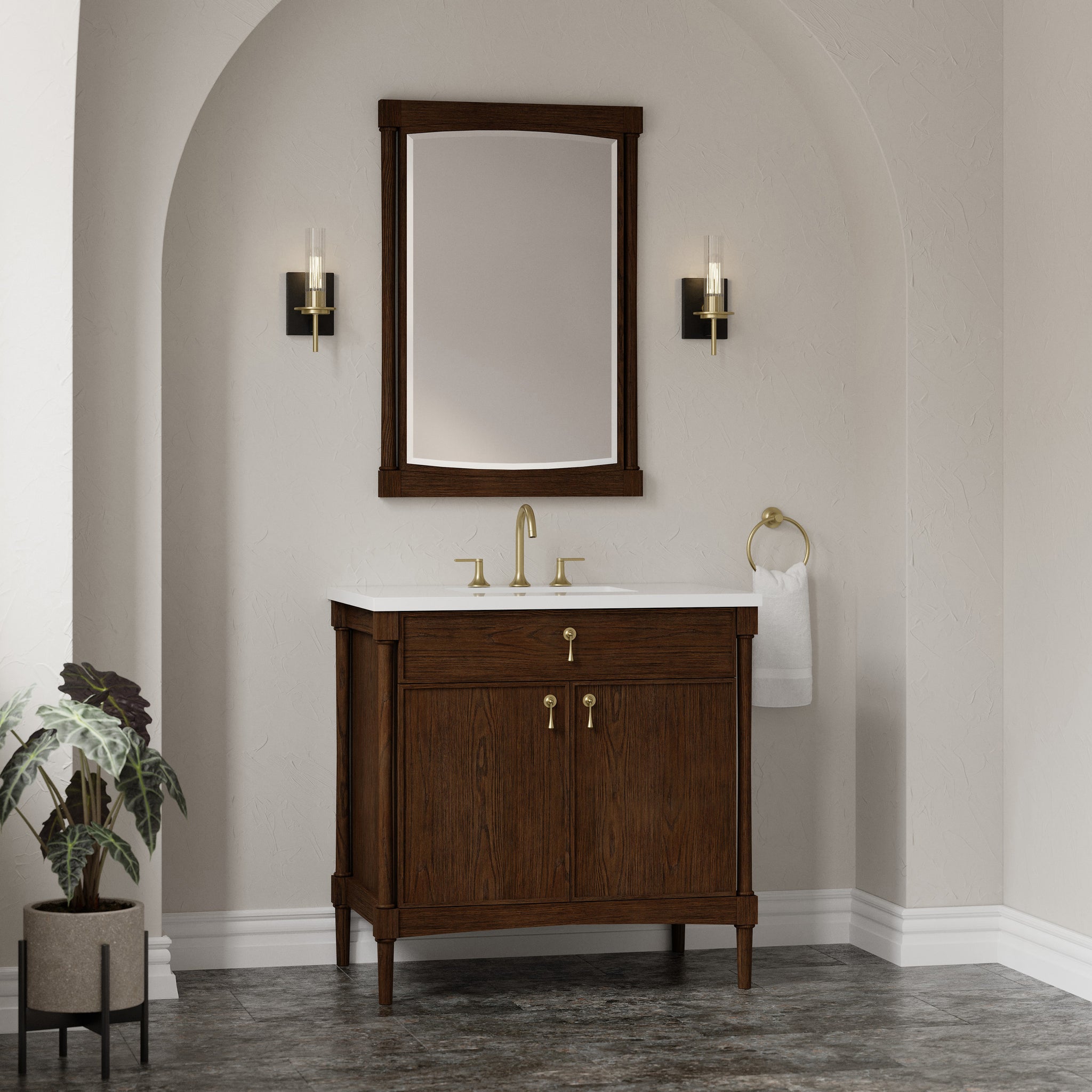 James Martin Kinnsden 36" Single Bathroom Vanity, Sable Oak, view 34