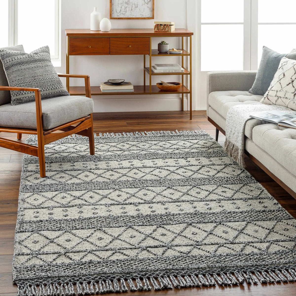 Yuko Area Rug - Clearance, installed in a room