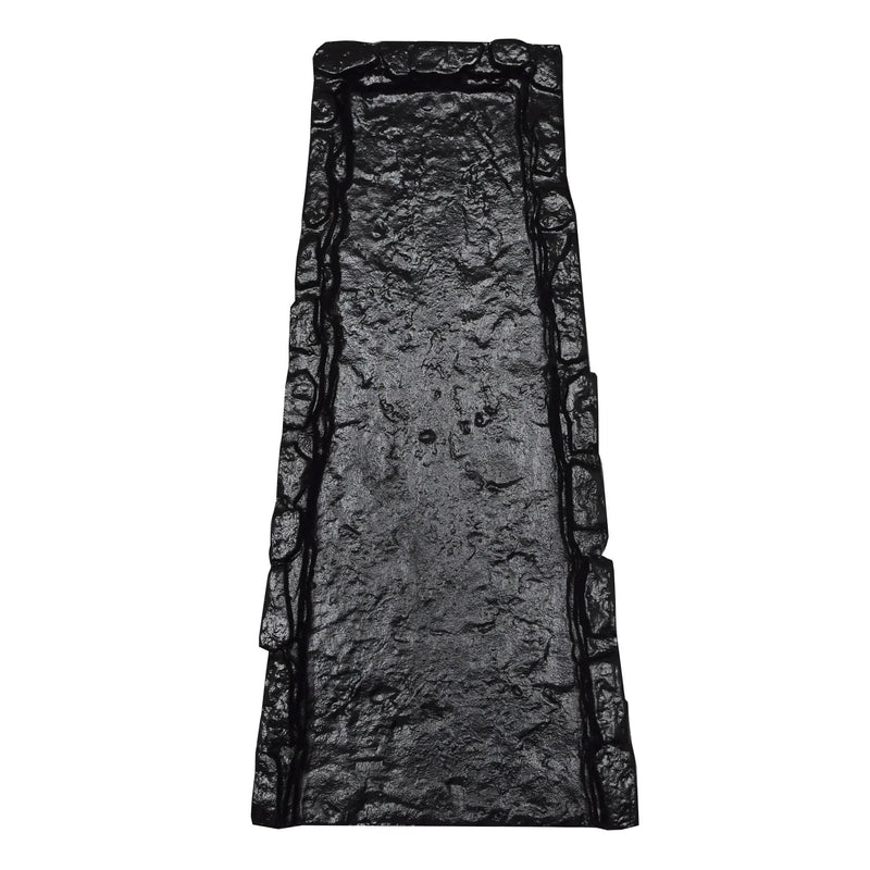 Black Stone Rock 24-in Cast Aluminum Downspout Gutter Splash Block by Sharicks