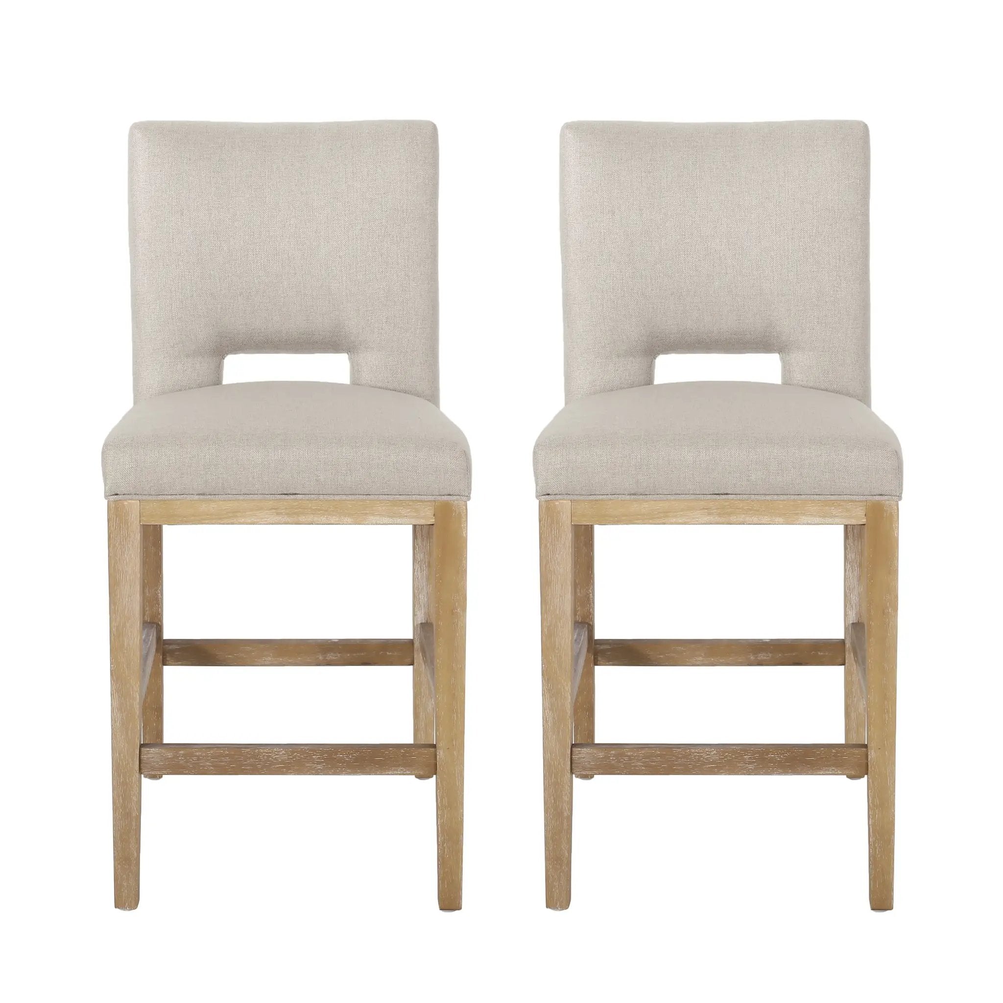 27 Inch Counter Stools, Set of 2, Fabric by HouseOfZazla