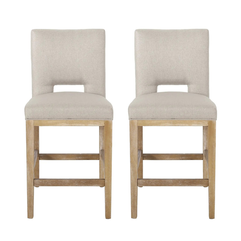 27 Inch Counter Stools, Set of 2, Fabric by HouseOfZazla