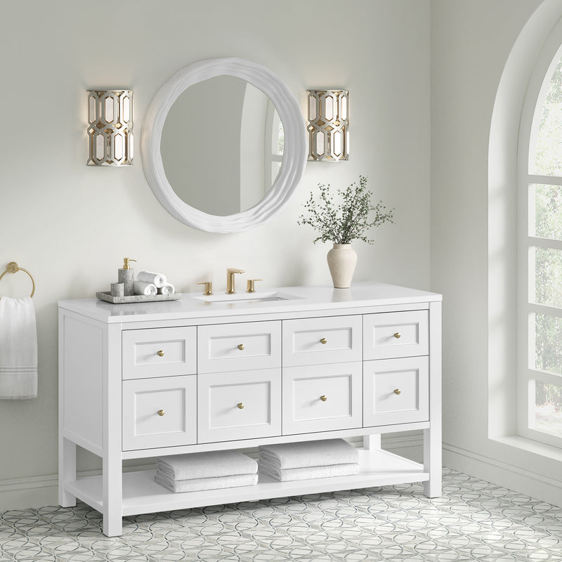 James Martin Terra 30" Mirror, Limestone, view 5