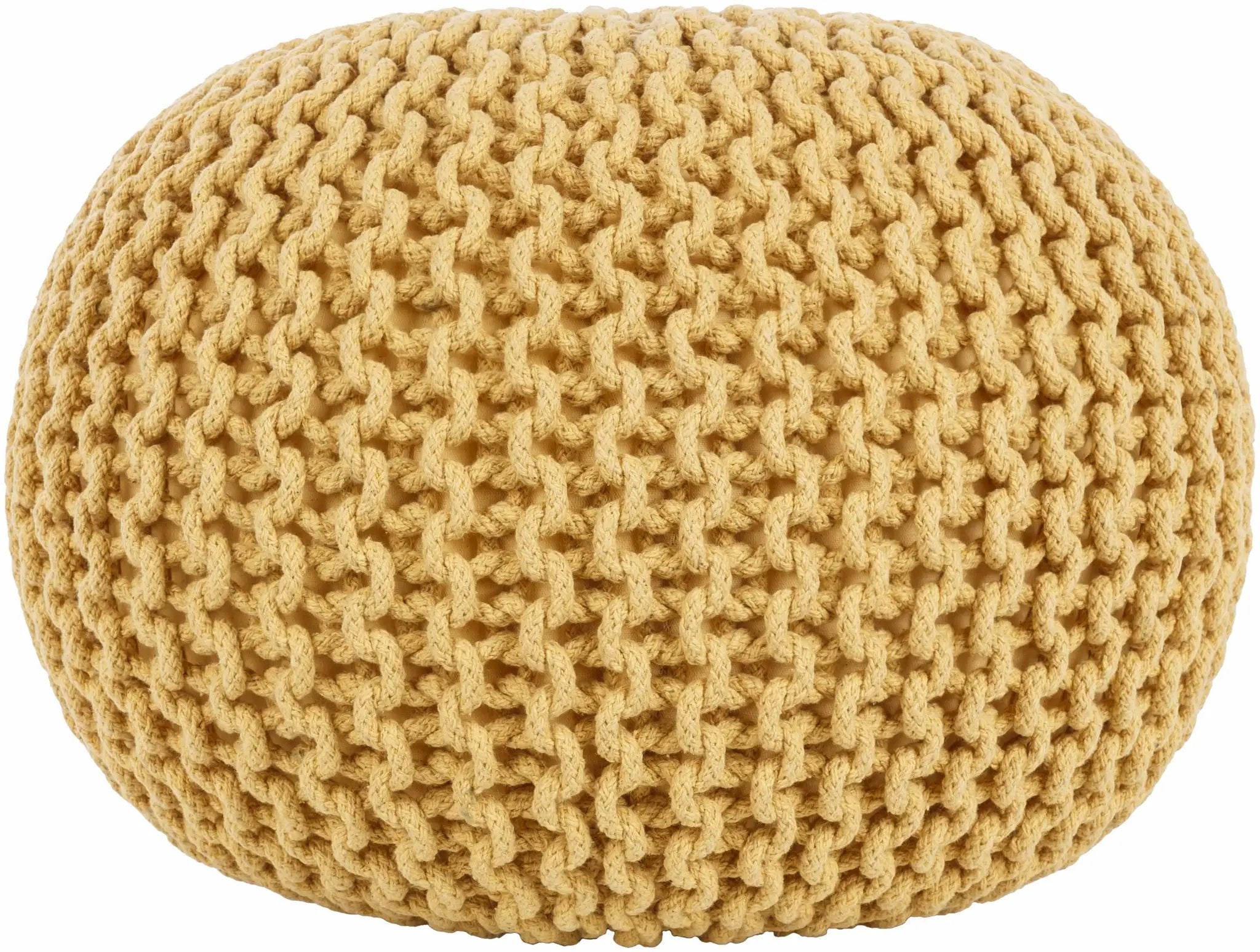 Yablanitsa Orange Knitted Pouf by Boutique Rugs