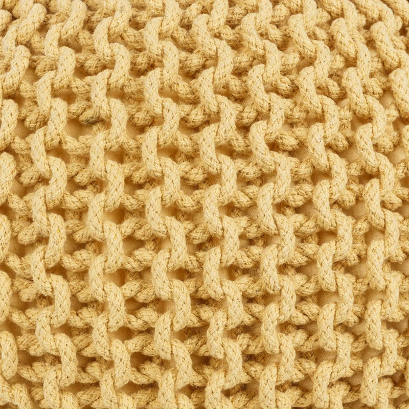 Yablanitsa Orange Knitted Pouf by Boutique Rugs