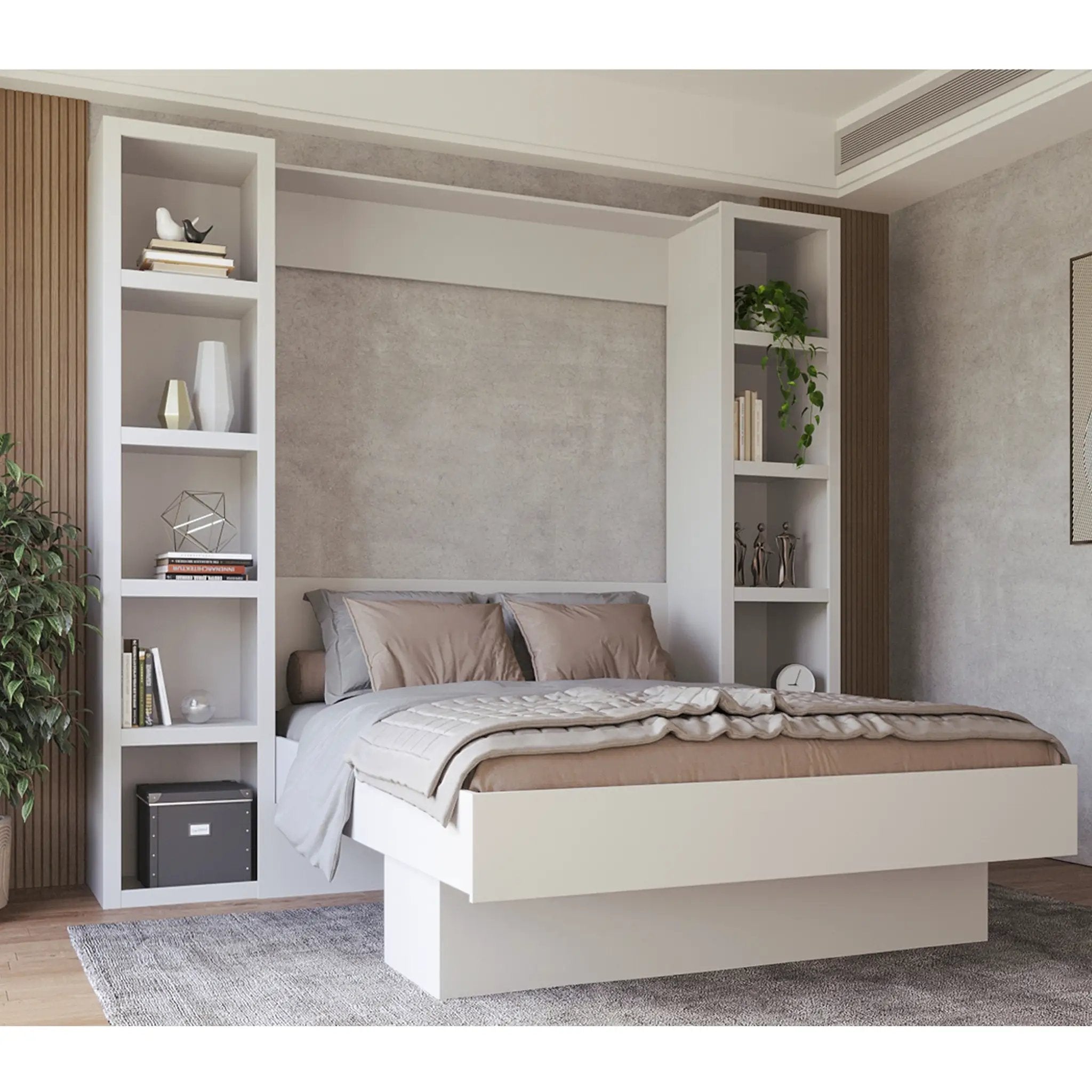 White 91-in Tall Wooden Bookcase Shelf by Sharicks