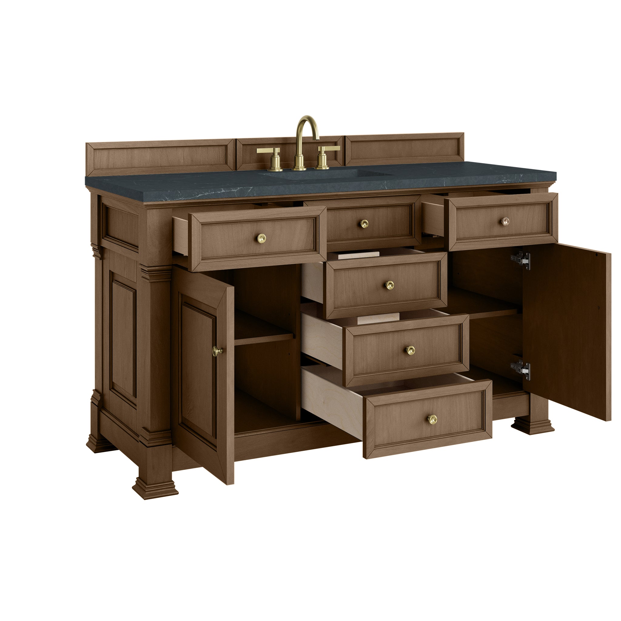 James Martin Brookfield 60" Single Bathroom Vanity, Pecan, view 28