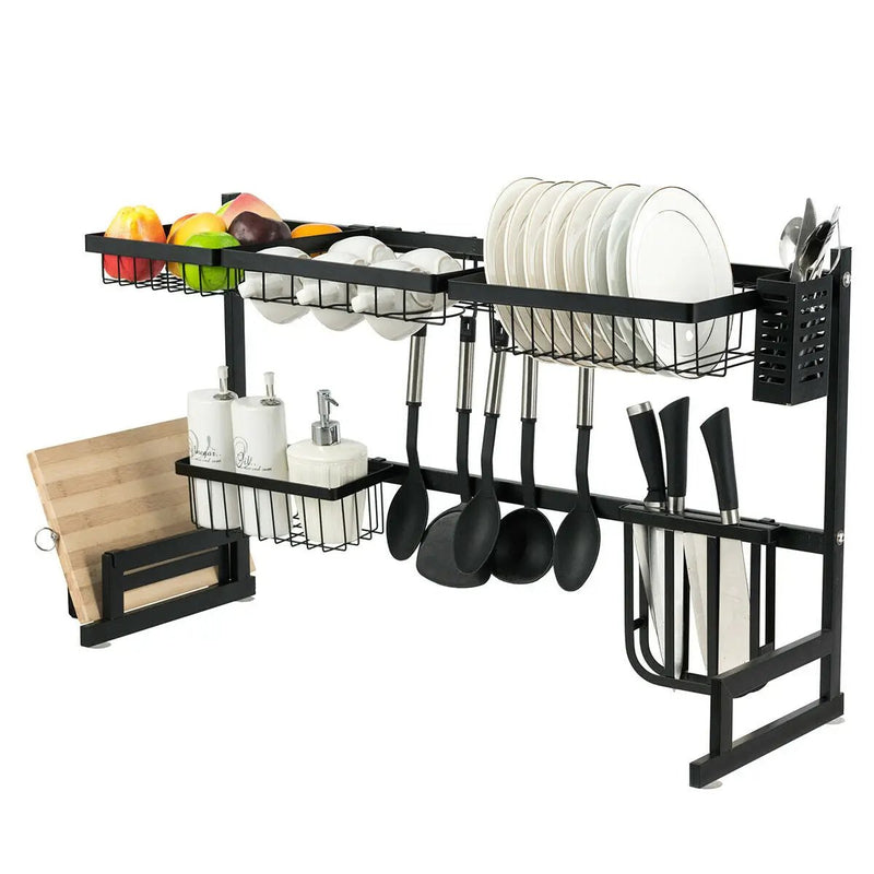 2 Tier Stainless Steel Over Sink Dish Drainer by DirectDeals