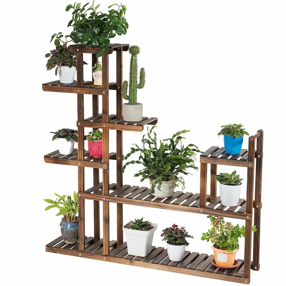 7-Tier Flower Wood Stand Plant Display Rack Storage Shelf by DirectDeals