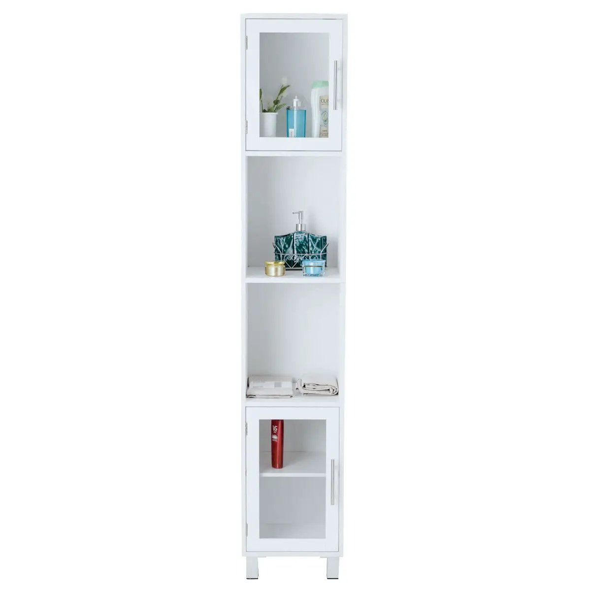 71 Inch Tall Tower Bathroom Storage Cabinet and Organizer Display Shelves for Bedroom, photo 31 of 32