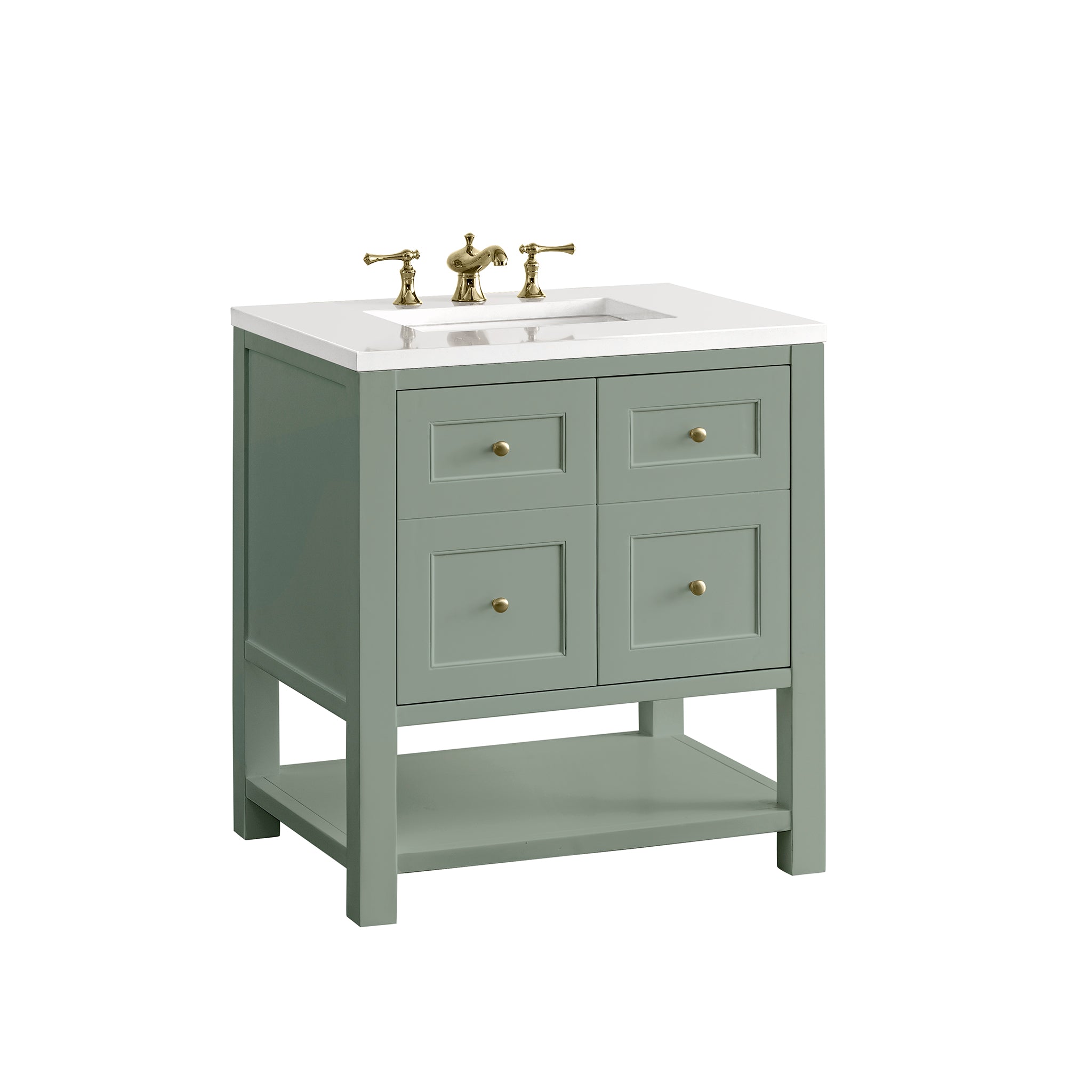 James Martin Breckenridge 30" Single Bathroom Vanity, Smokey Celadon, view 30