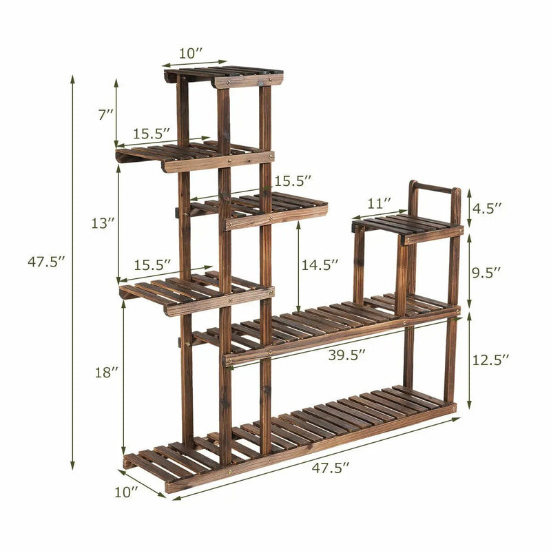 7-Tier Flower Wood Stand Plant Display Rack Storage Shelf by DirectDeals