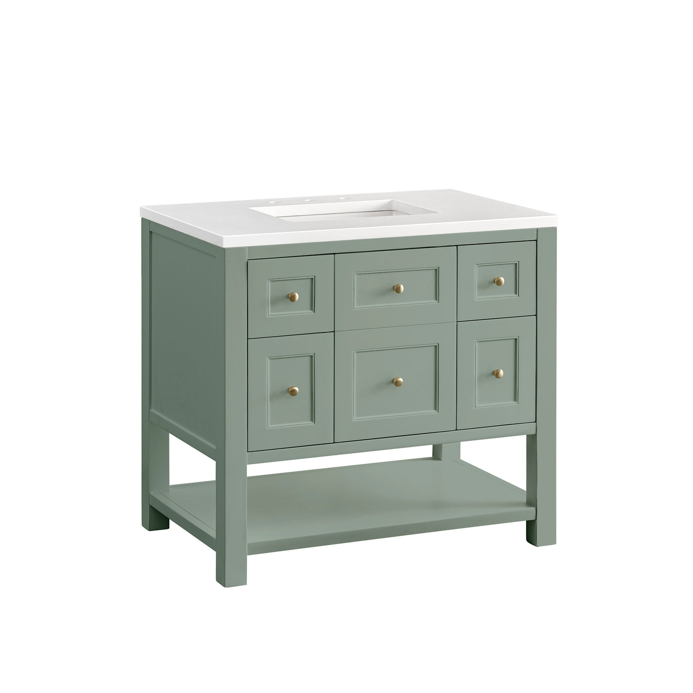 James Martin Breckenridge 36" Single Bathroom Vanity, Smokey Celadon, view 27