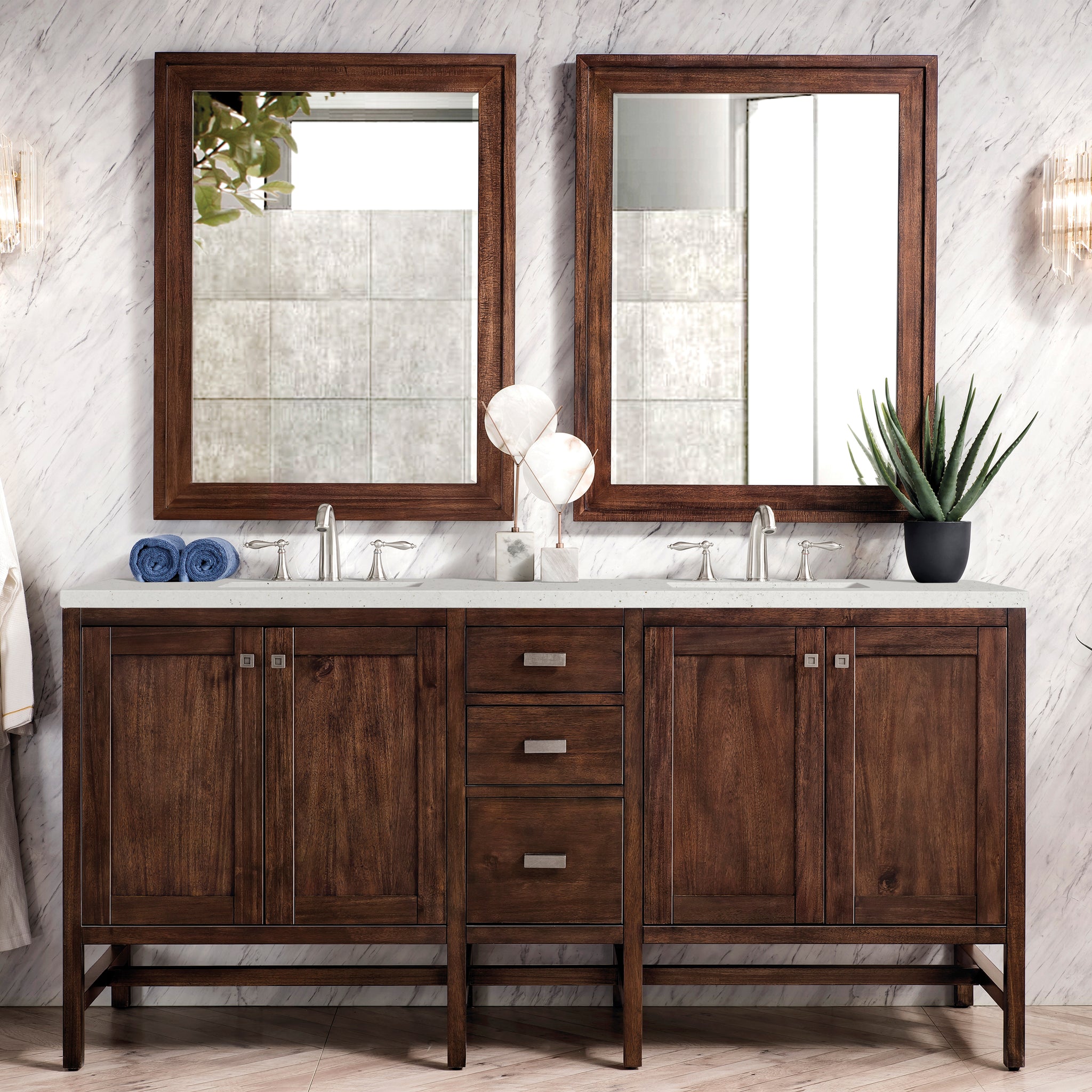 James Martin Addison 72" Double Bathroom Vanity, Mid-Century Acacia, view 17