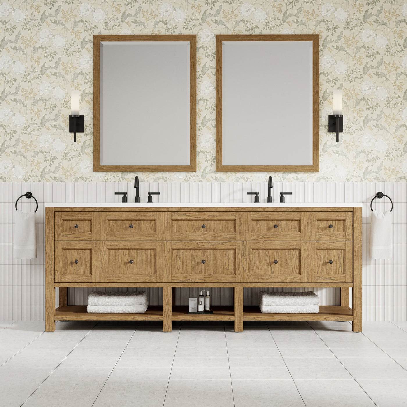 James Martin Breckenridge 84" Double Bathroom Vanity, Light Natural Oak, view 13