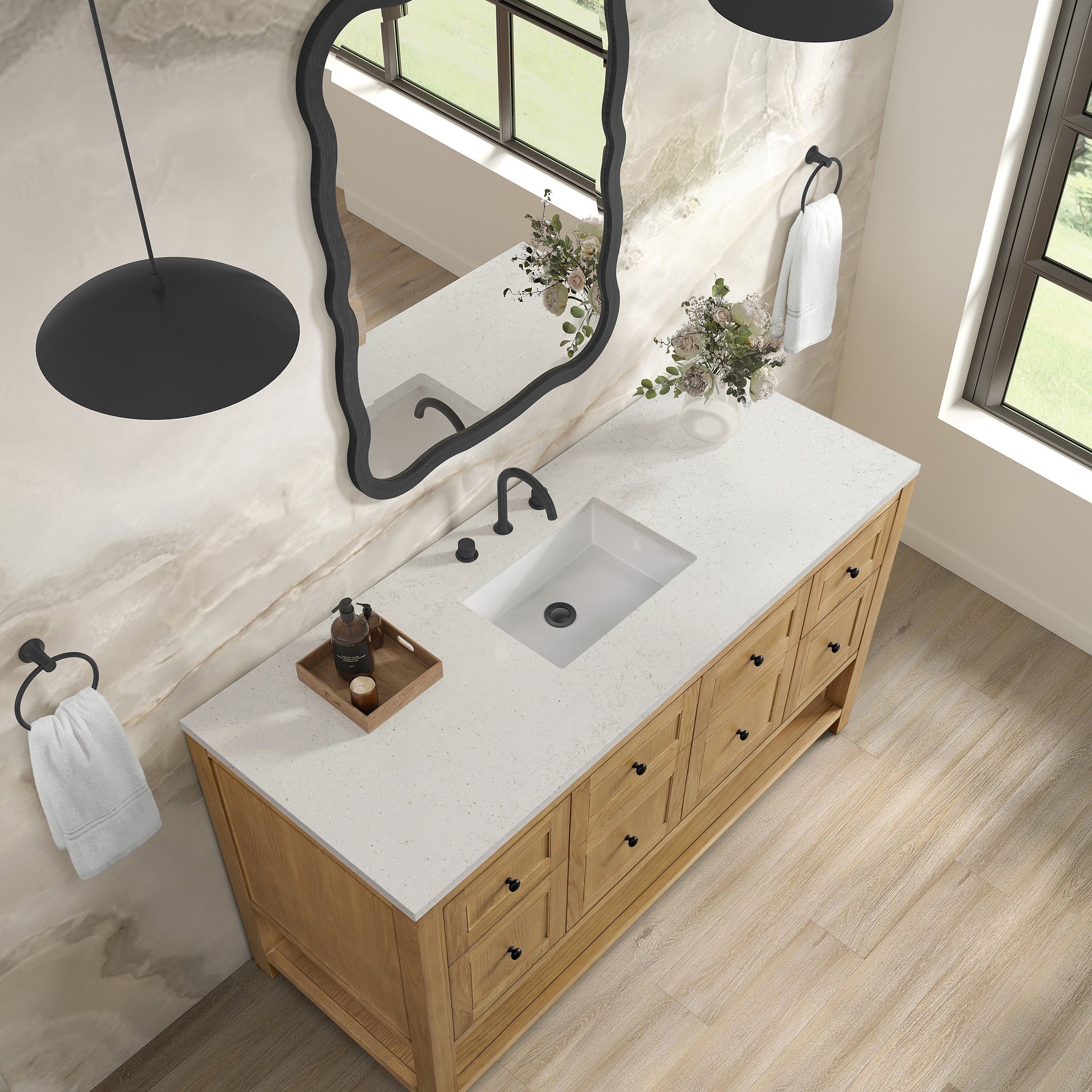 James Martin Breckenridge 60" Single Bathroom Vanity, Light Natural Oak, view 29