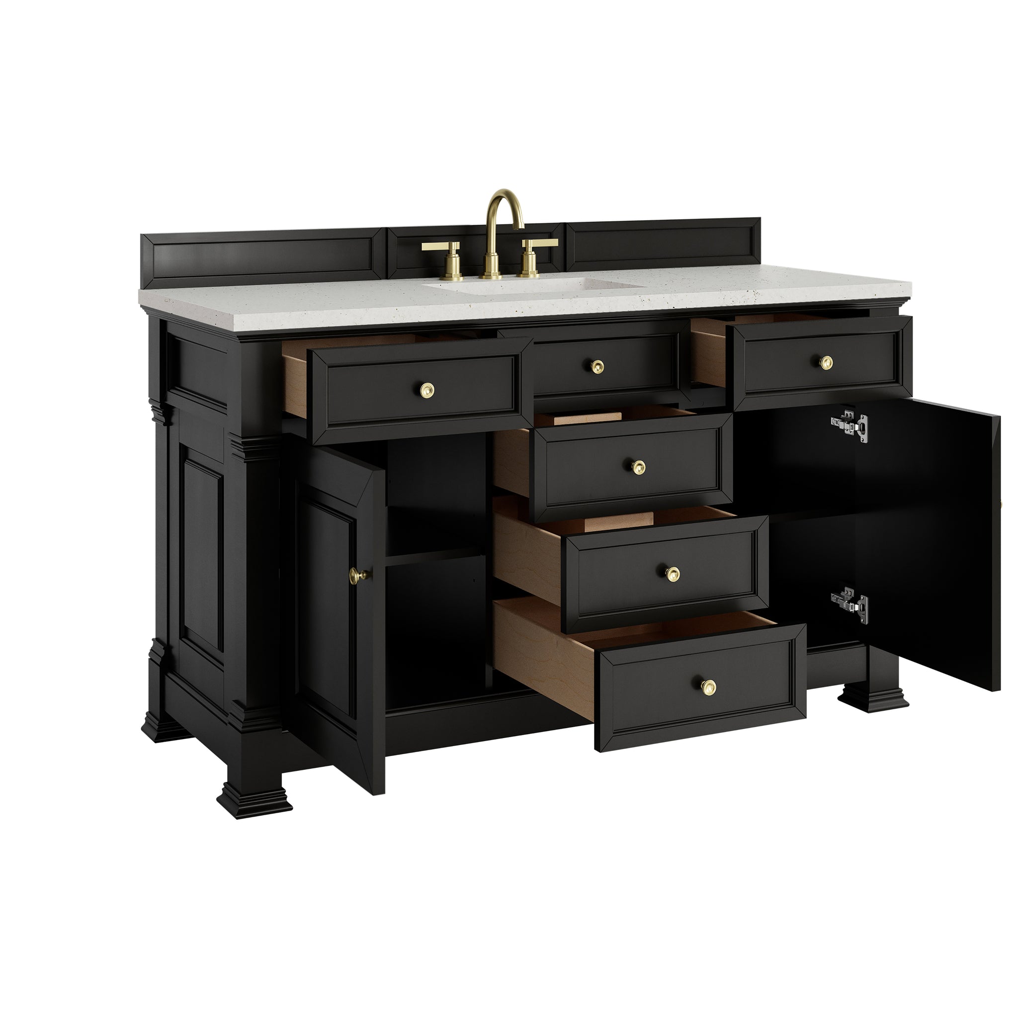James Martin Brookfield 60" Single Bathroom Vanity, Black Onyx, view 23