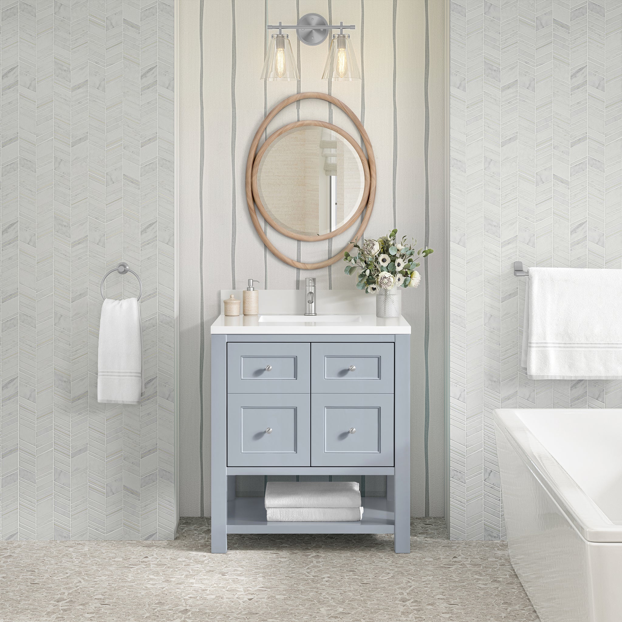 James Martin Breckenridge 30" Single Bathroom Vanity, Serenity Blue, view 33