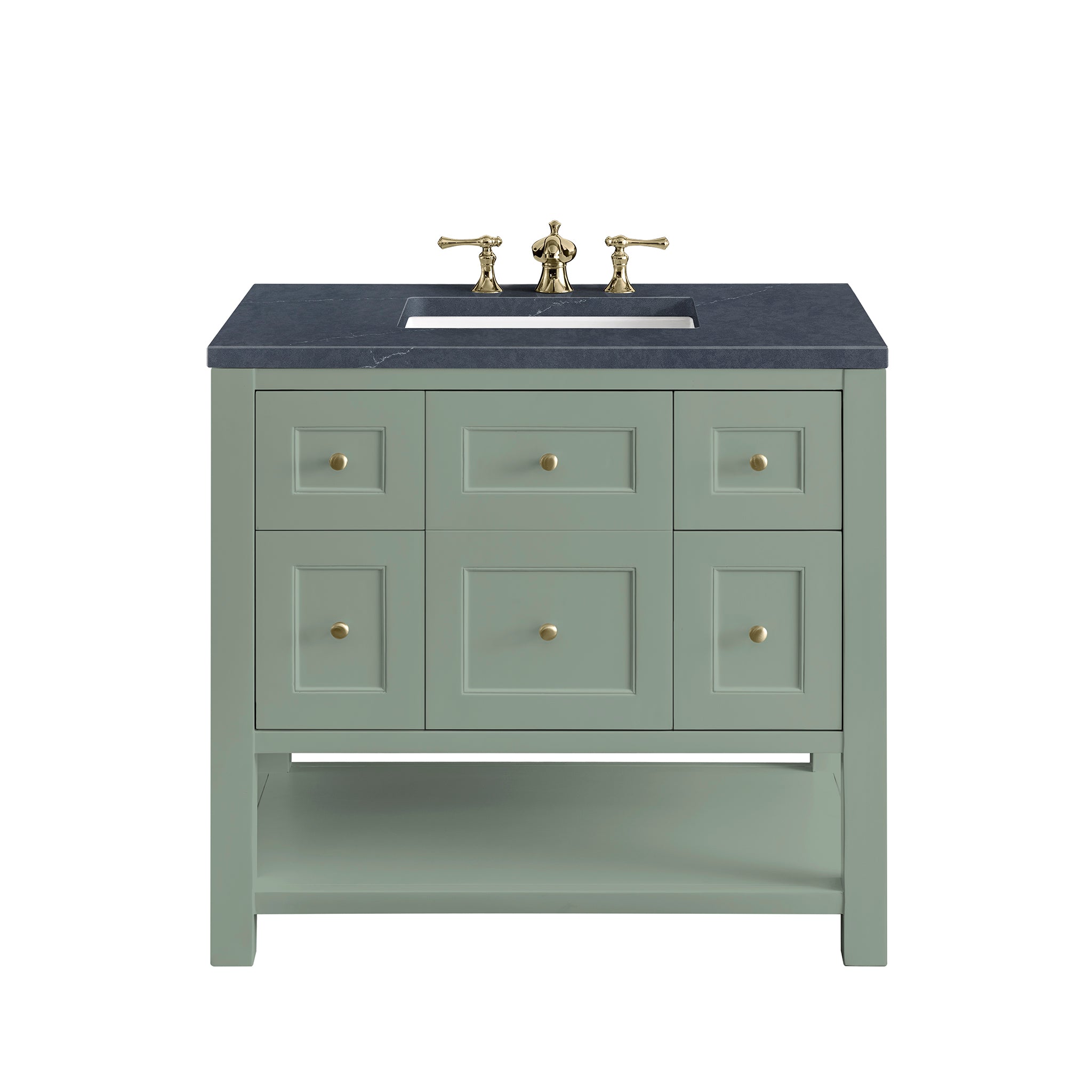 James Martin Breckenridge 36" Single Bathroom Vanity, Smokey Celadon, view 30