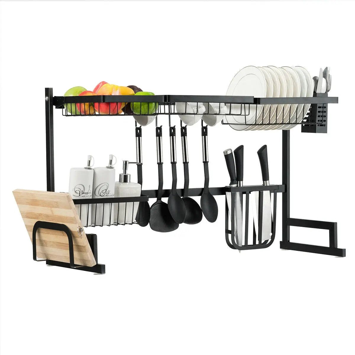2 Tier Stainless Steel Over Sink Dish Drainer by DirectDeals