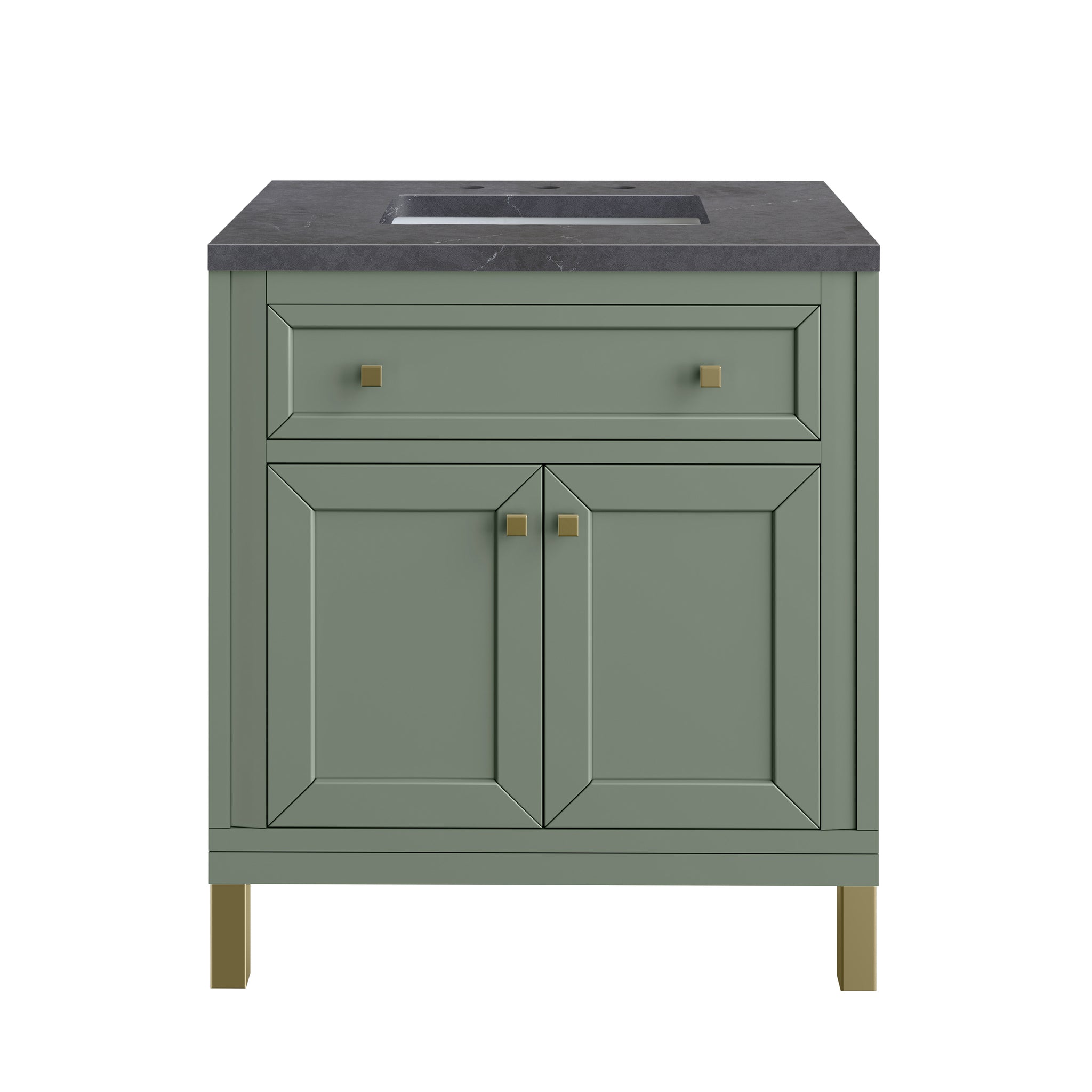 James Martin Chicago 30" Single Bathroom Vanity, Smokey Celadon, view 36