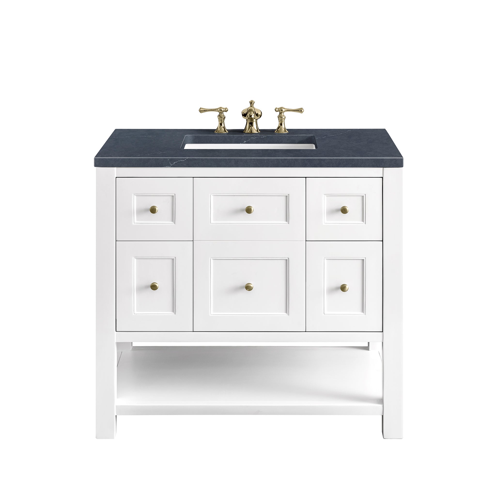 James Martin Breckenridge 36" Single Bathroom Vanity, Bright White, view 40