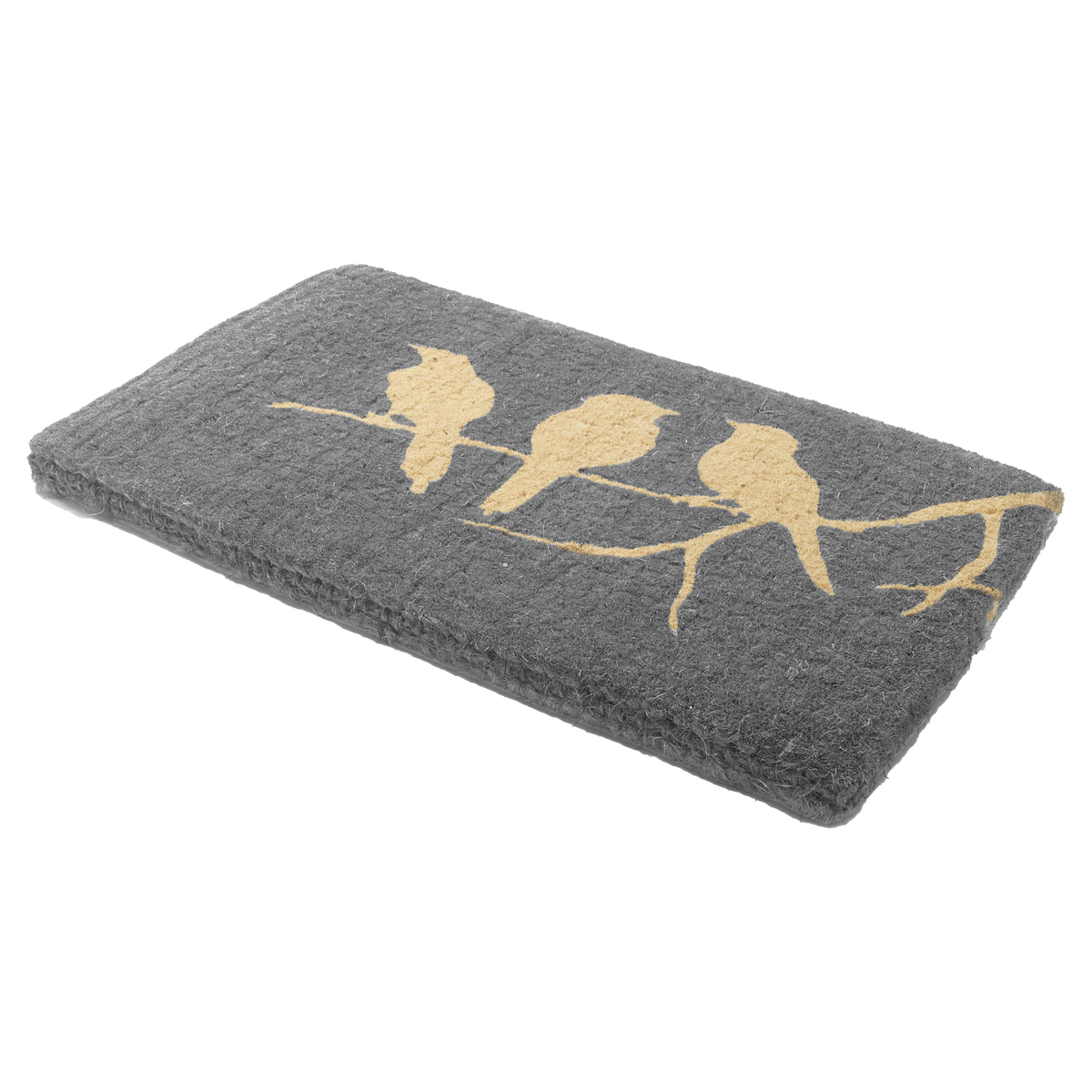 Birds On Branch - Gray Coir Doormat, photo 3 of 21