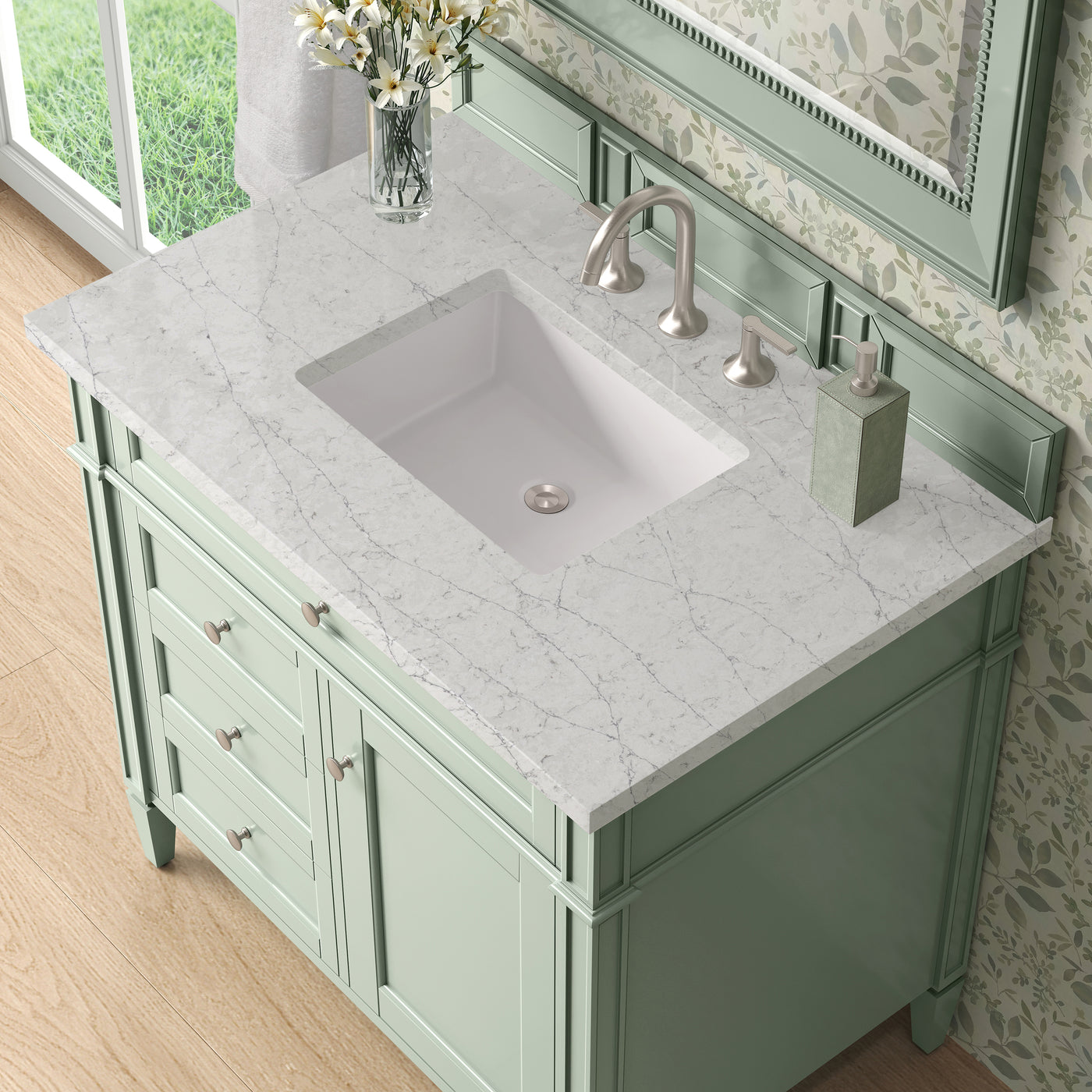James Martin Brittany 36" Single Bathroom Vanity, Sage Green, view 31