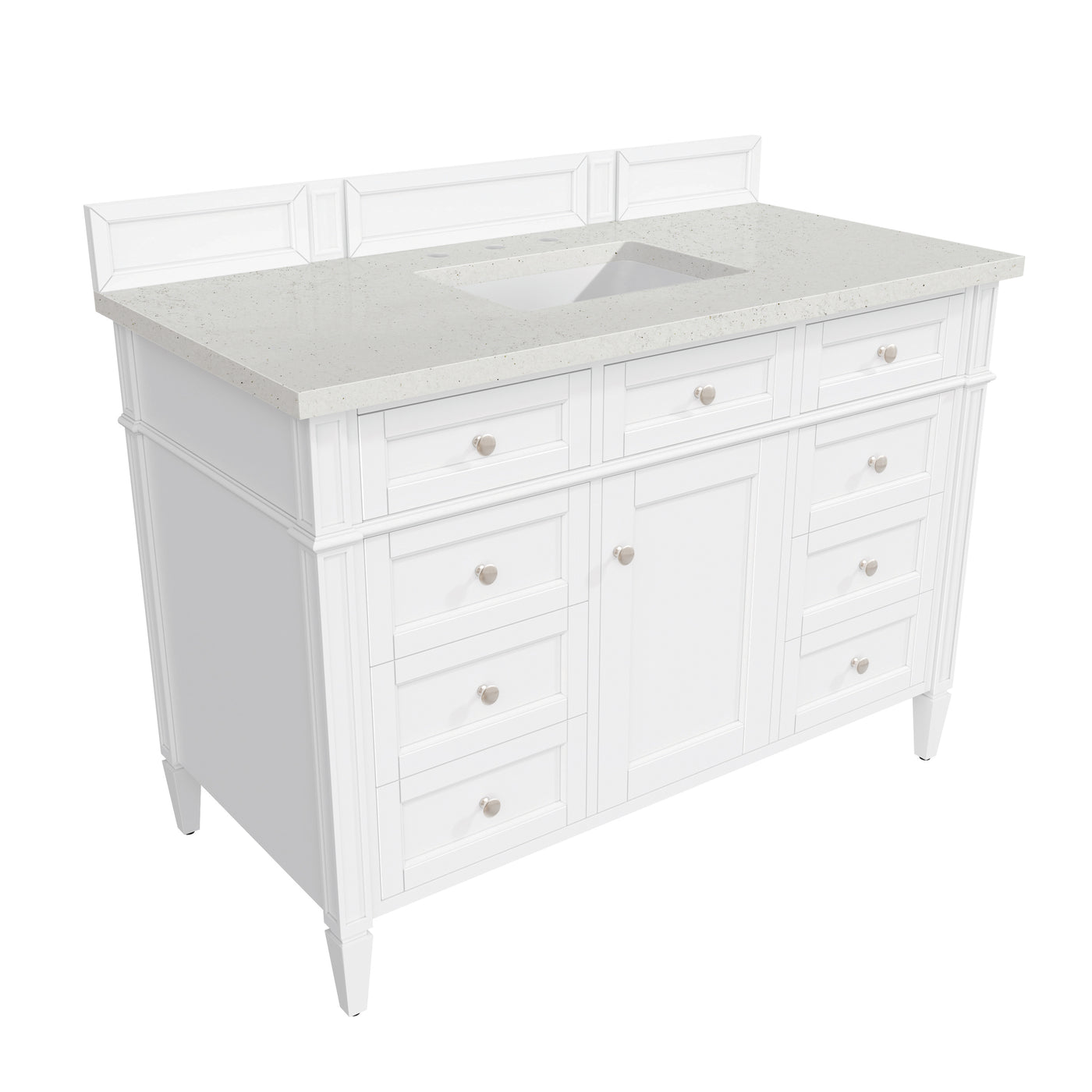 James Martin Brittany 48" Single Bathroom Vanity, Bright White, view 26