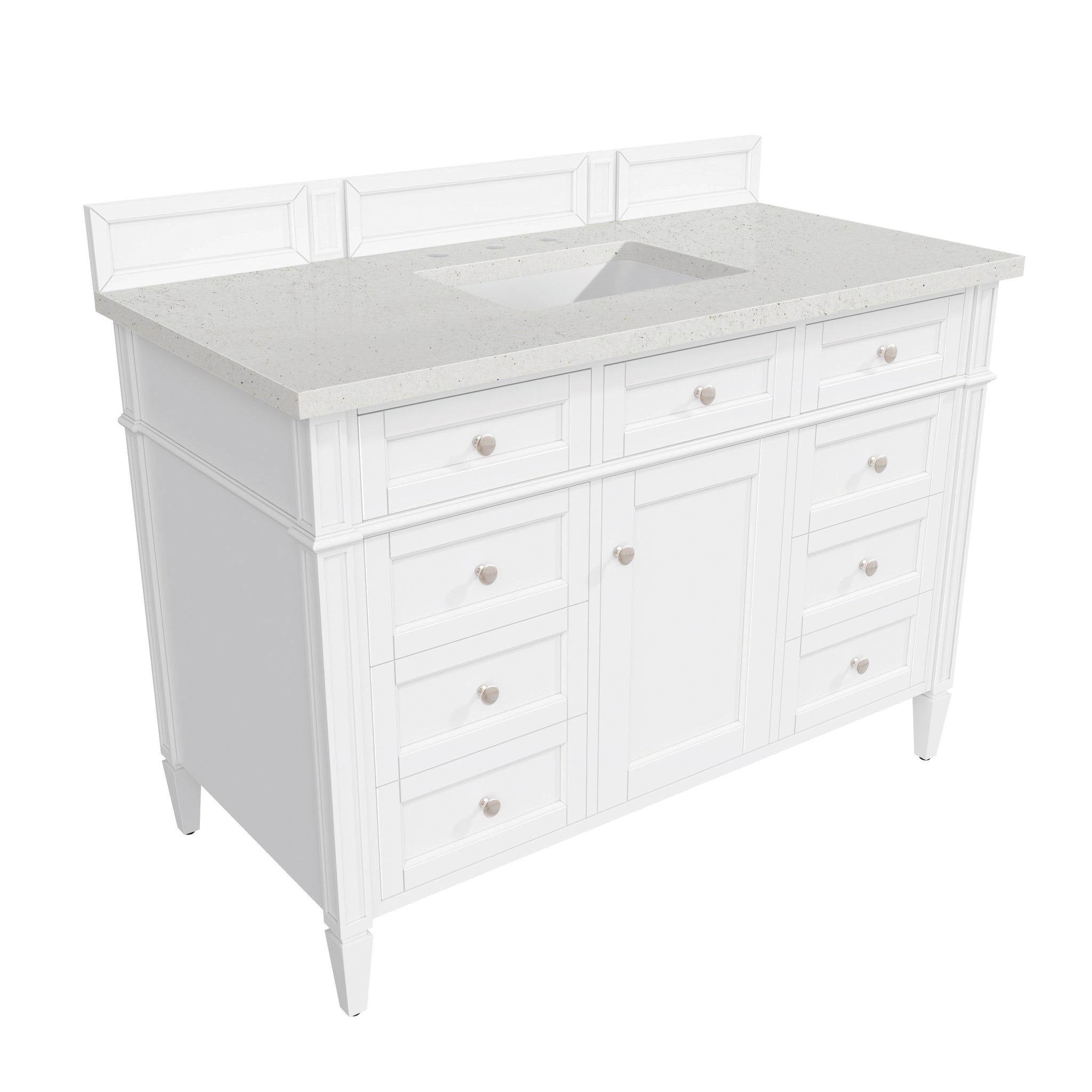 James Martin Brittany 48" Single Bathroom Vanity, Bright White, view 26