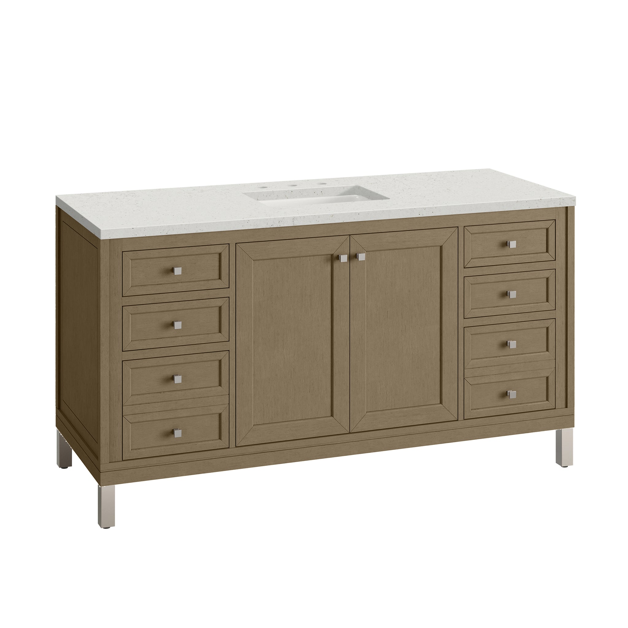 James Martin Chicago 60" Single Bathroom Vanity, Walnut Whisper, view 29
