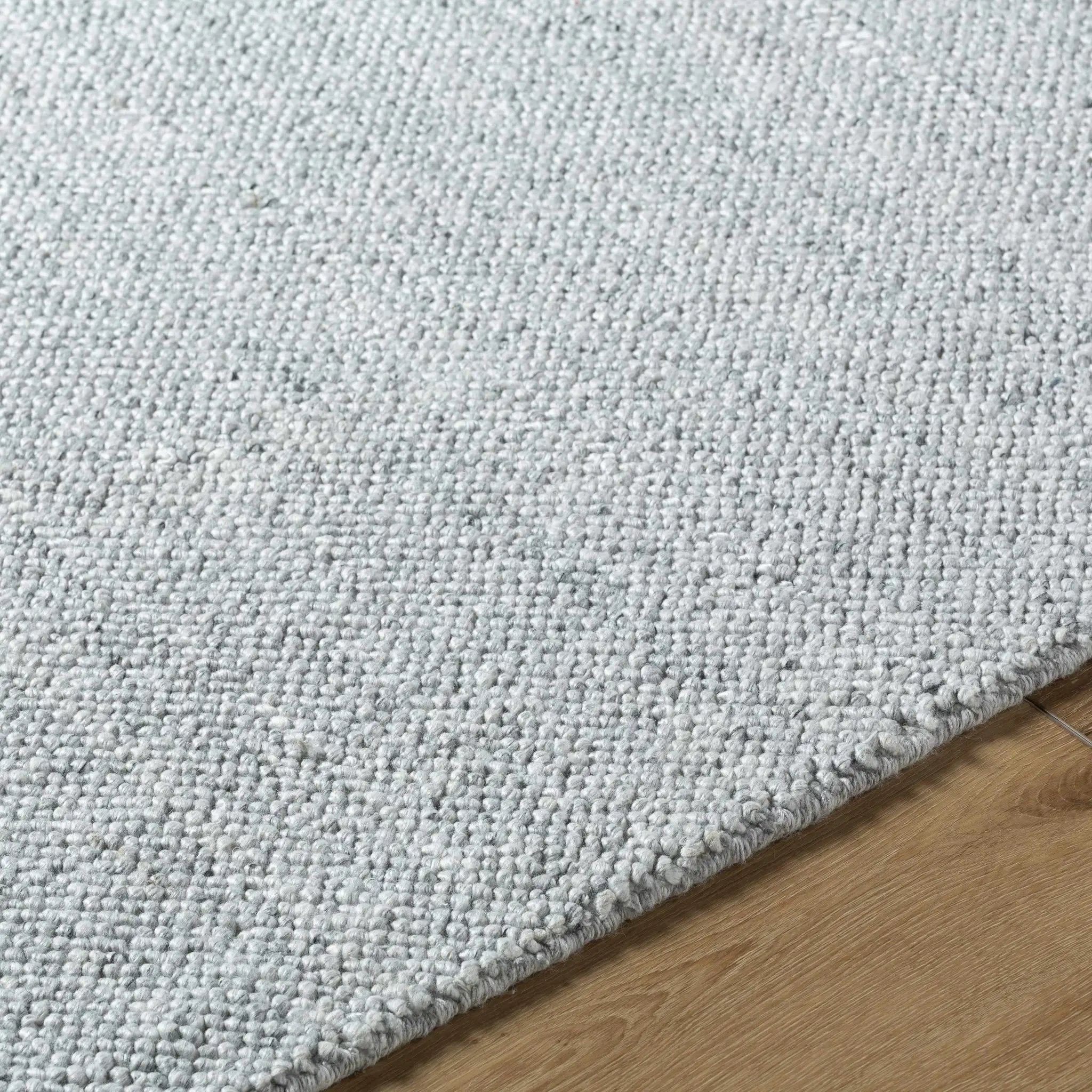 Zareh Gray Blue Solid Area Rug - Clearance by Boutique Rugs