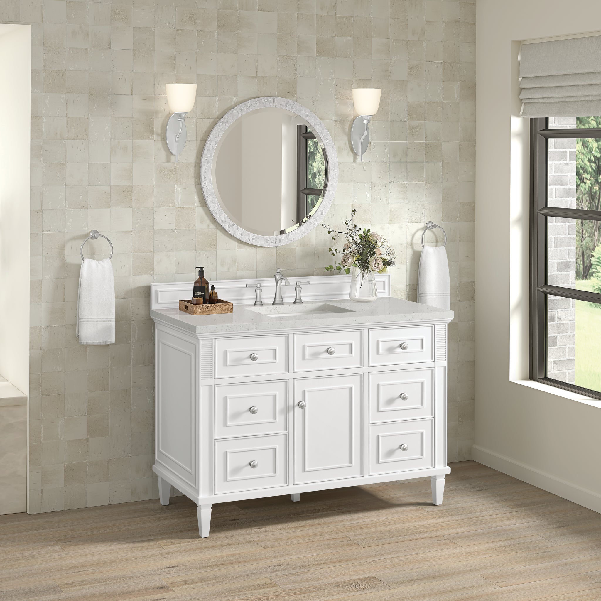 James Martin Lorelai 48" Single Bathroom Vanity, Bright White, view 27